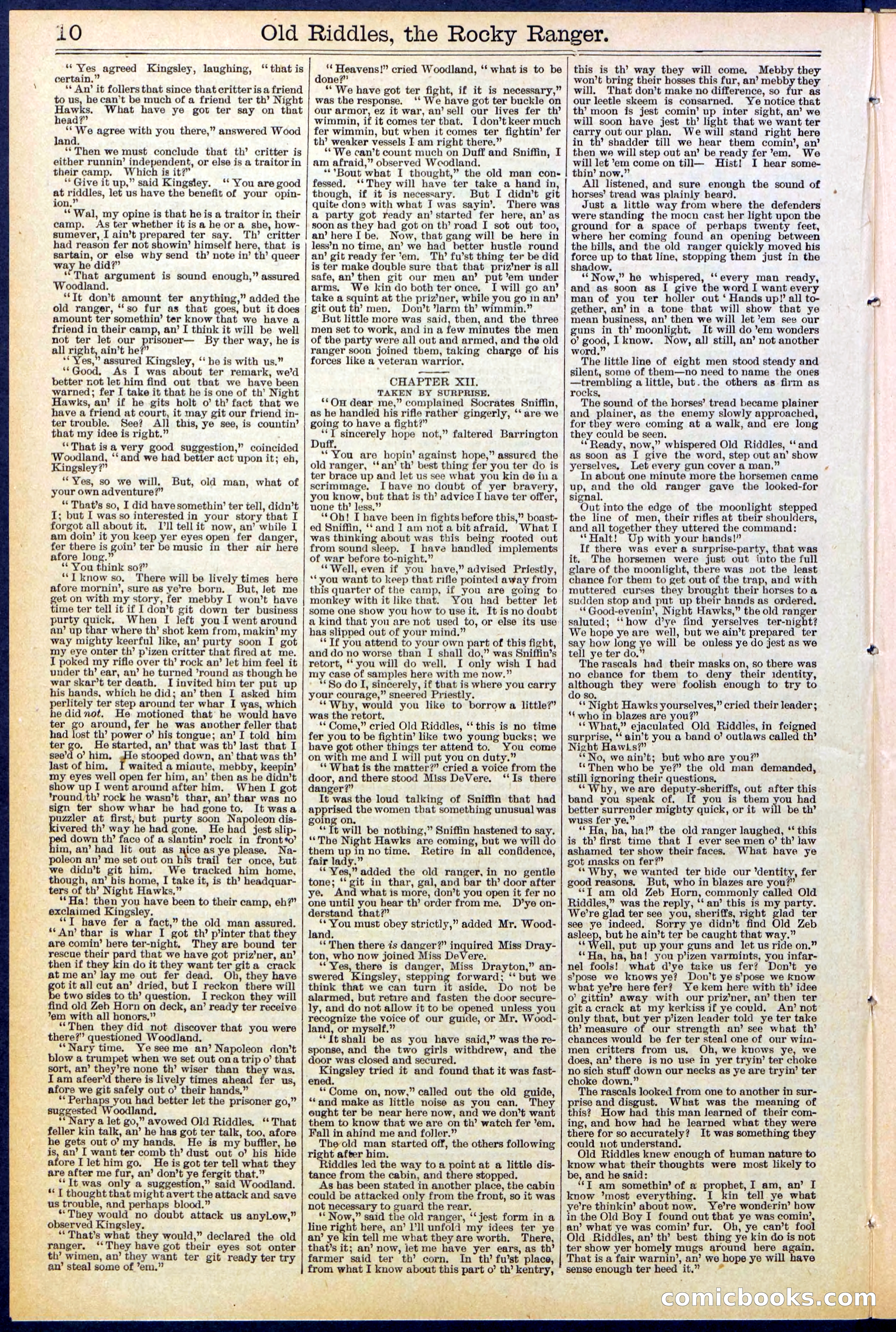 Beadle's New York Dime Library No. 519 — page 10 of 32