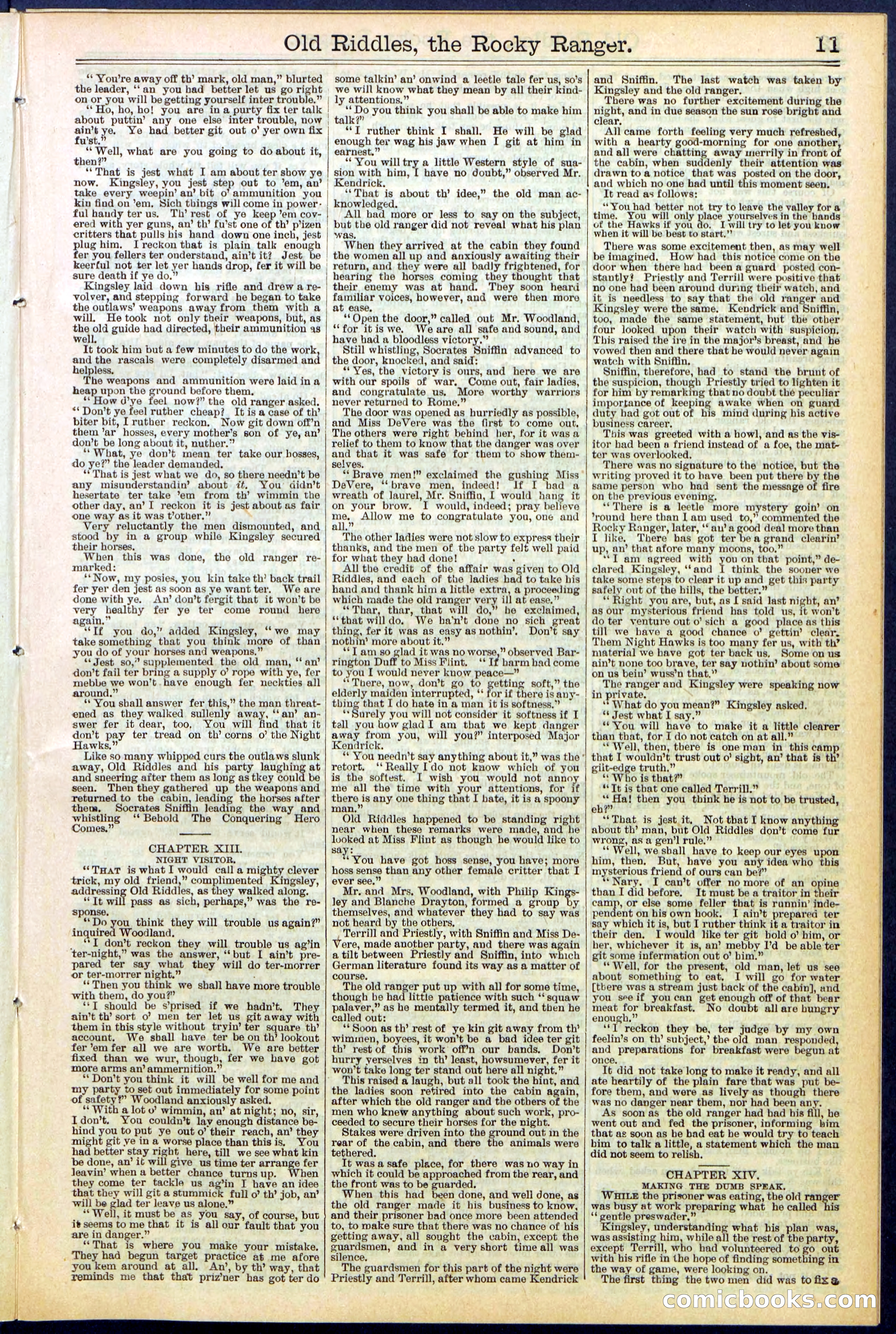 Beadle's New York Dime Library No. 519 — page 11 of 32