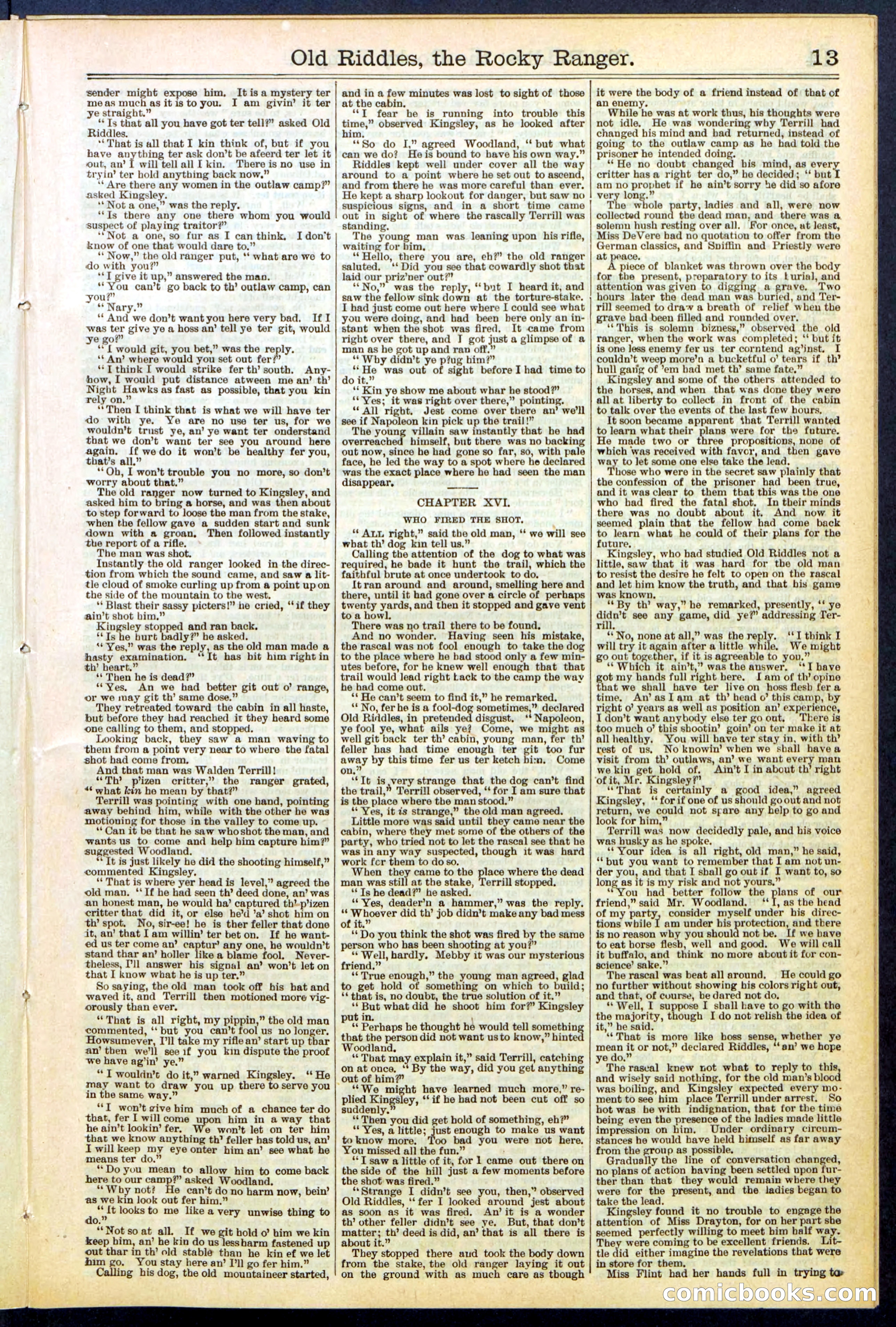 Beadle's New York Dime Library No. 519 — page 13 of 32
