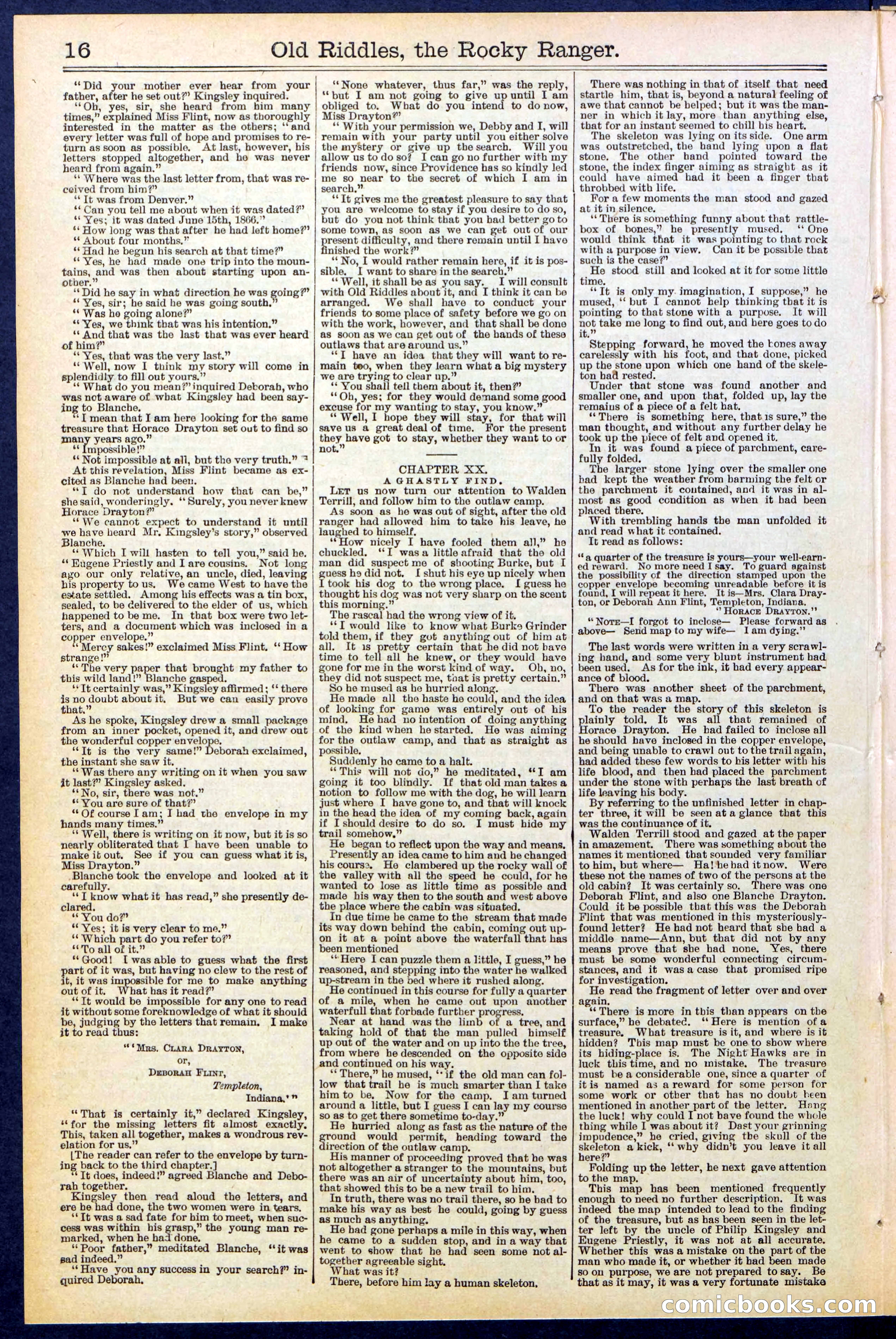 Beadle's New York Dime Library No. 519 — page 16 of 32