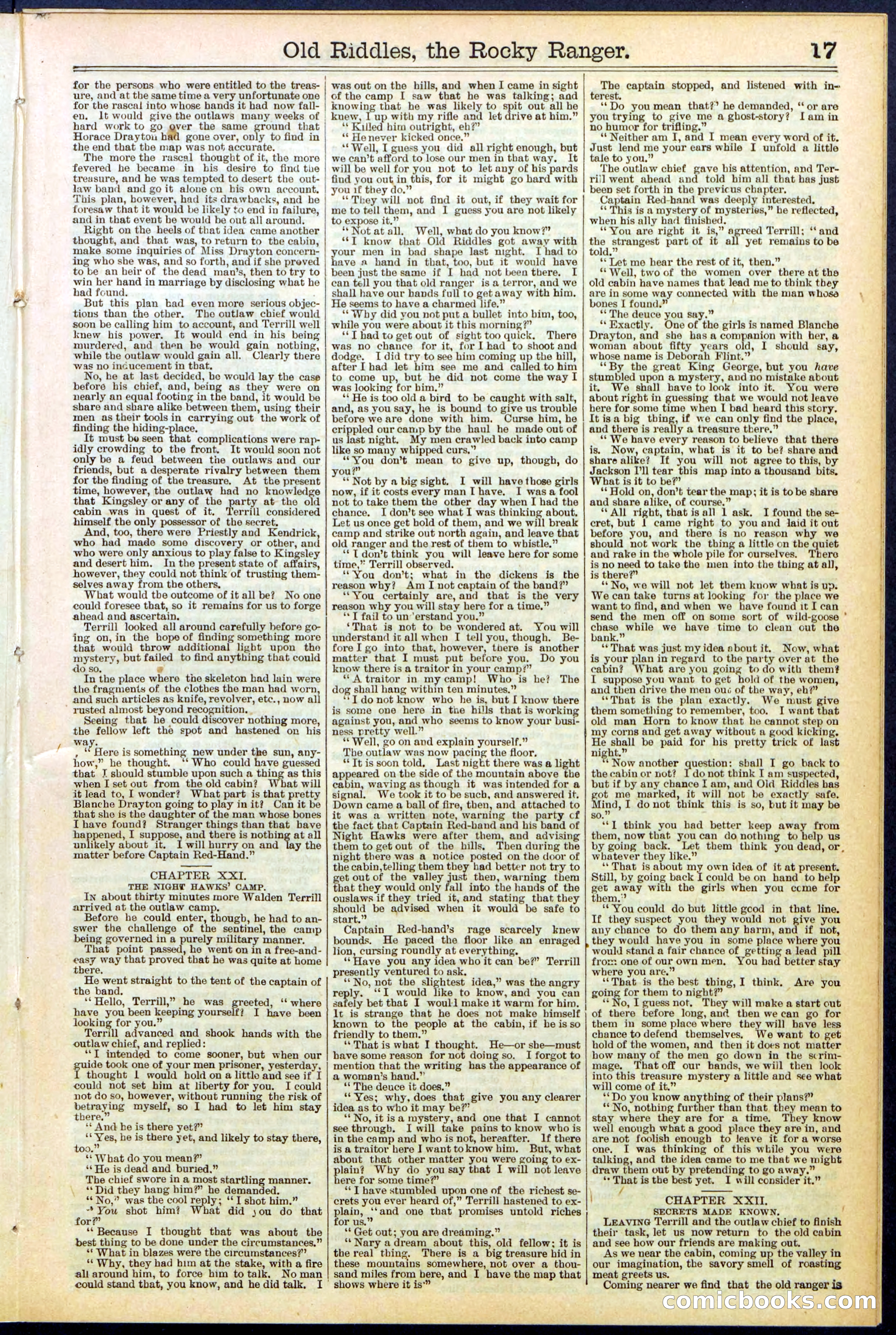Beadle's New York Dime Library No. 519 — page 17 of 32
