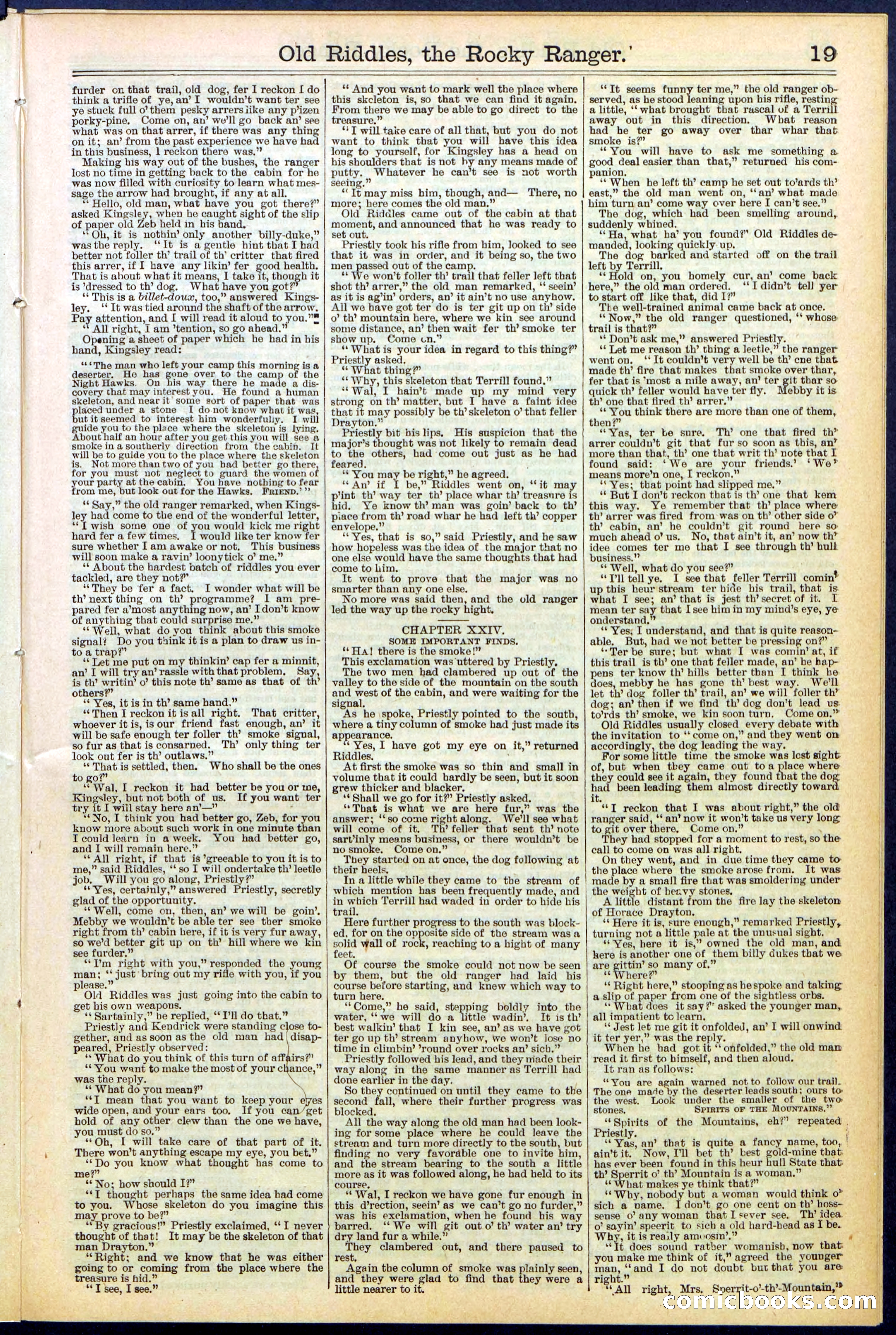 Beadle's New York Dime Library No. 519 — page 19 of 32