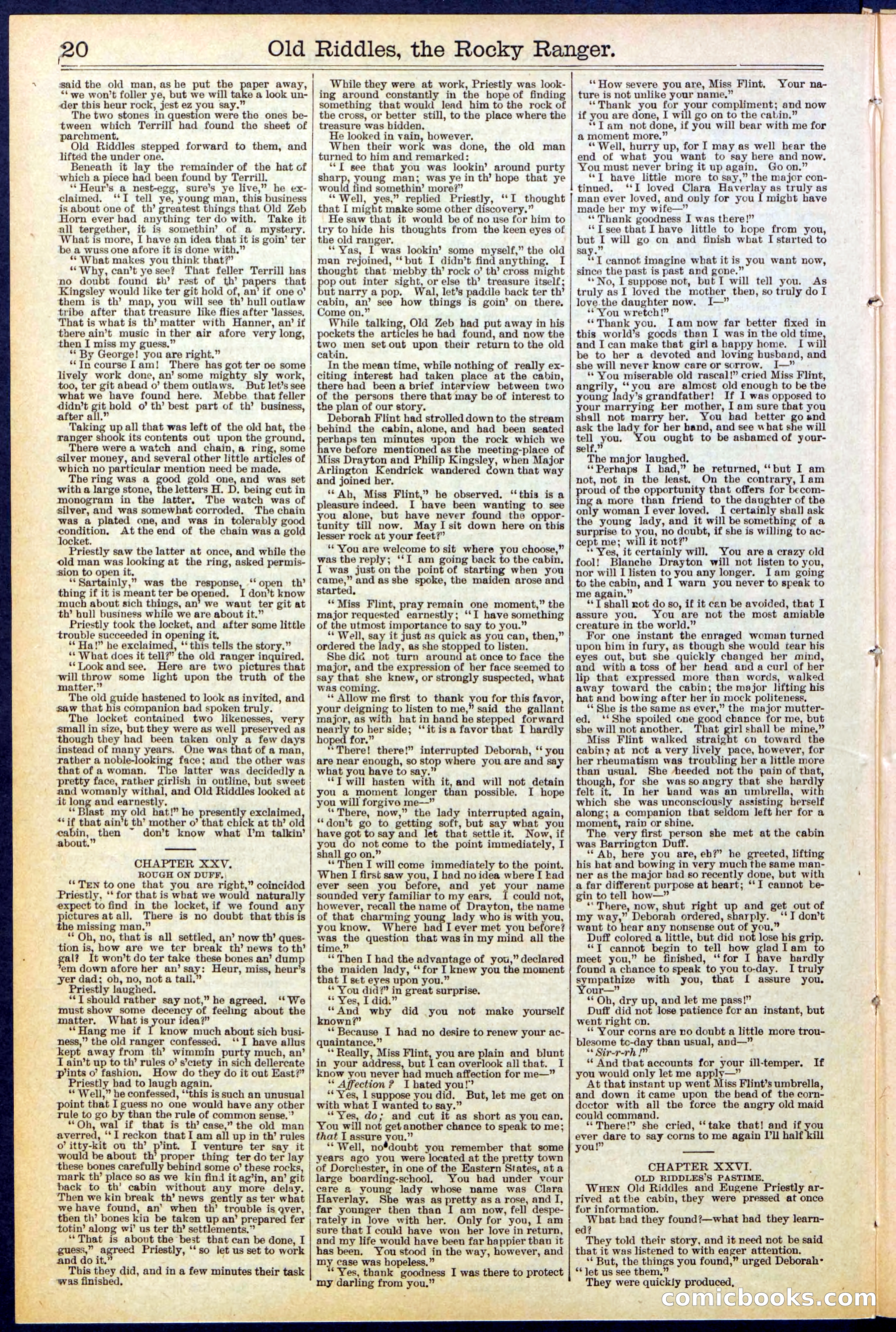 Beadle's New York Dime Library No. 519 — page 20 of 32