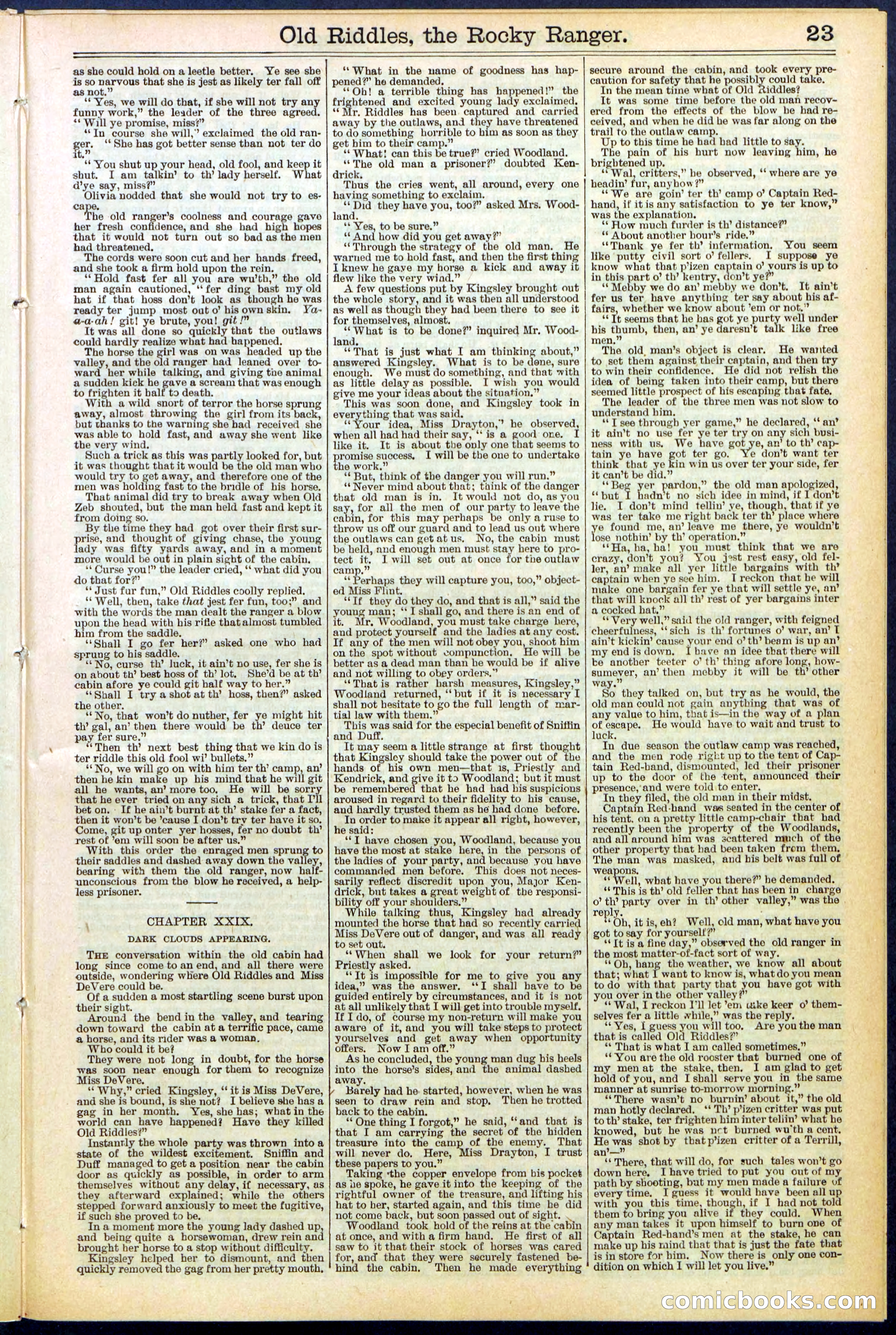 Beadle's New York Dime Library No. 519 — page 23 of 32