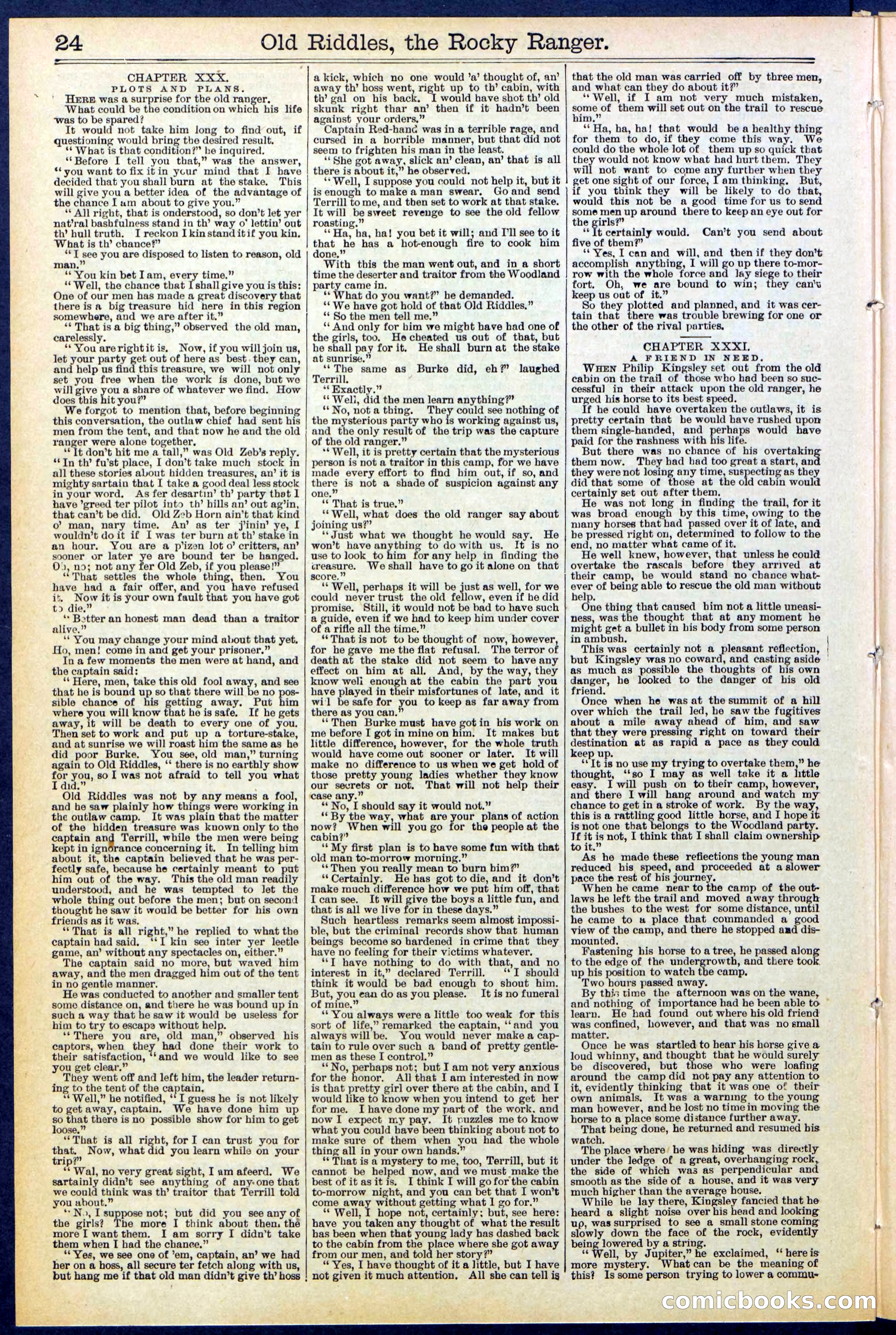 Beadle's New York Dime Library No. 519 — page 24 of 32