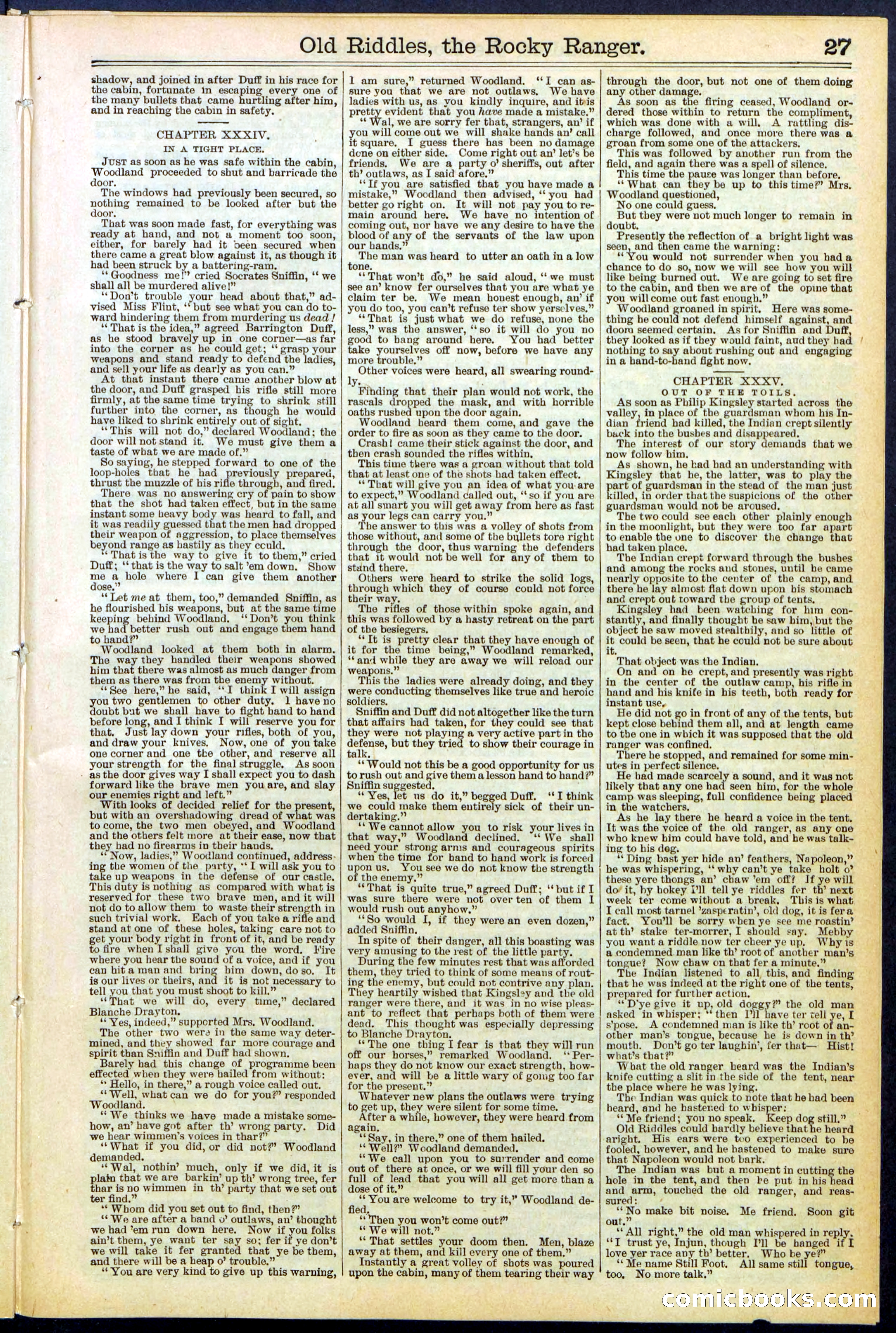 Beadle's New York Dime Library No. 519 — page 27 of 32