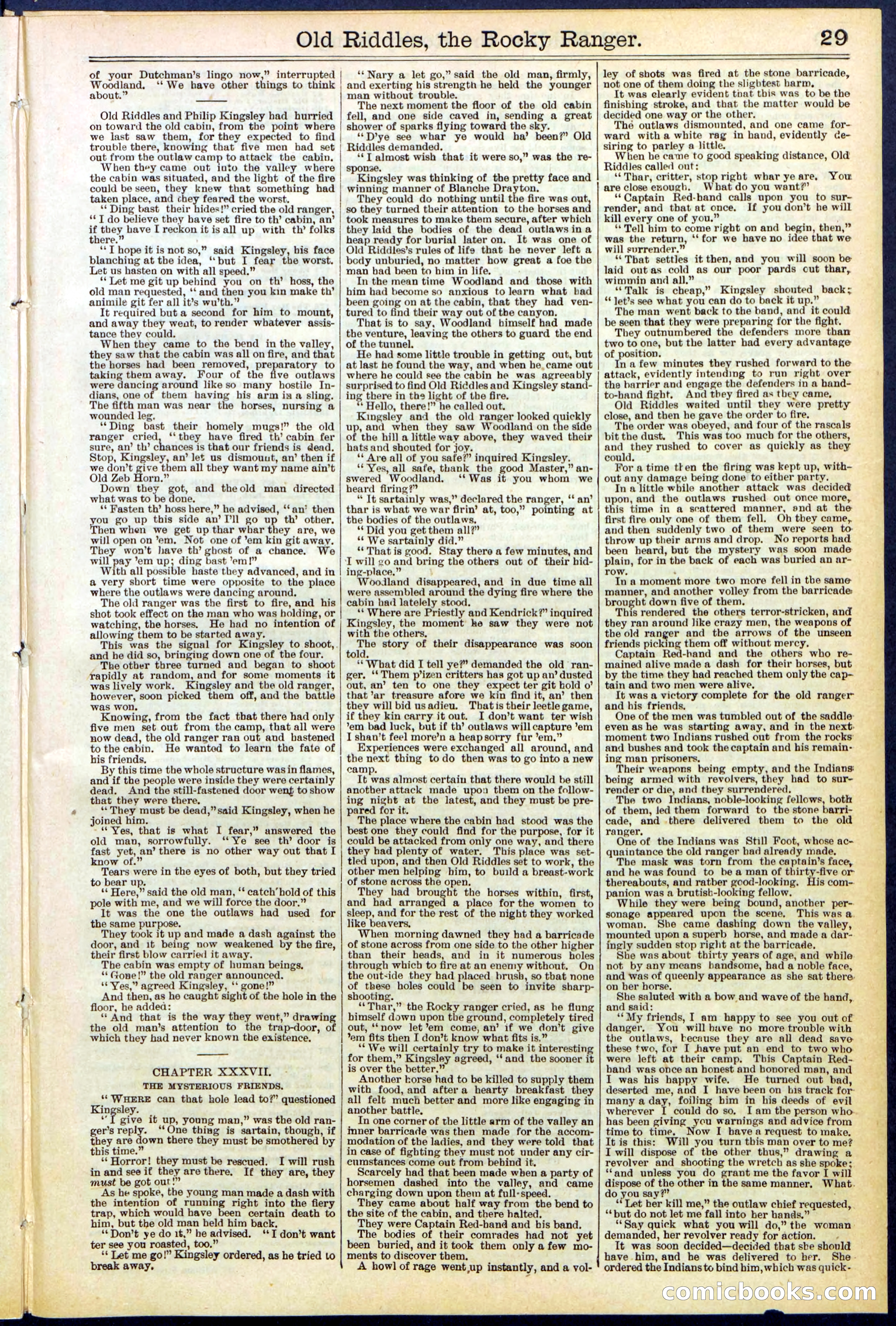 Beadle's New York Dime Library No. 519 — page 29 of 32