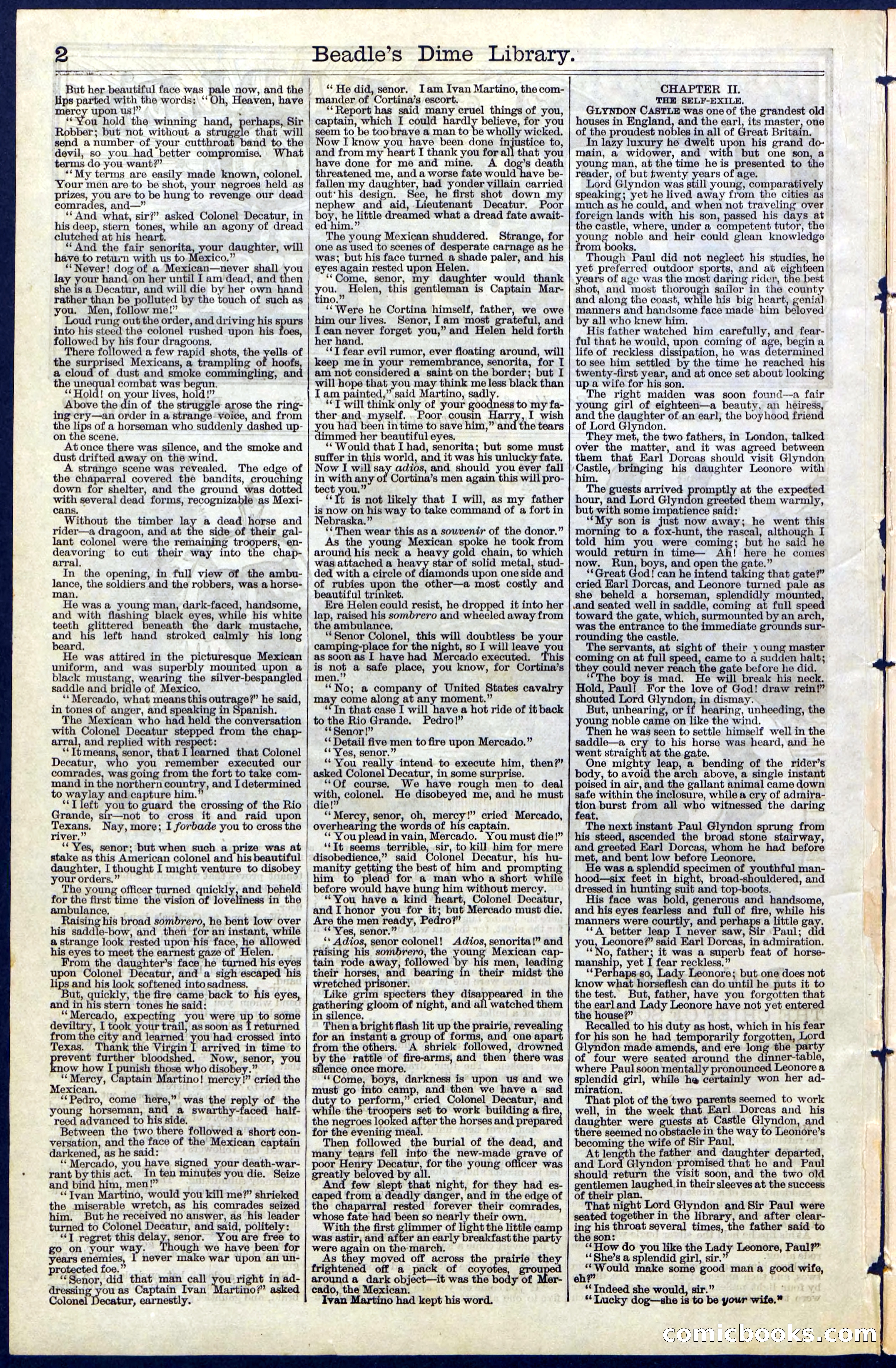 Beadle's Dime Library No. 52 — page 2 of 24