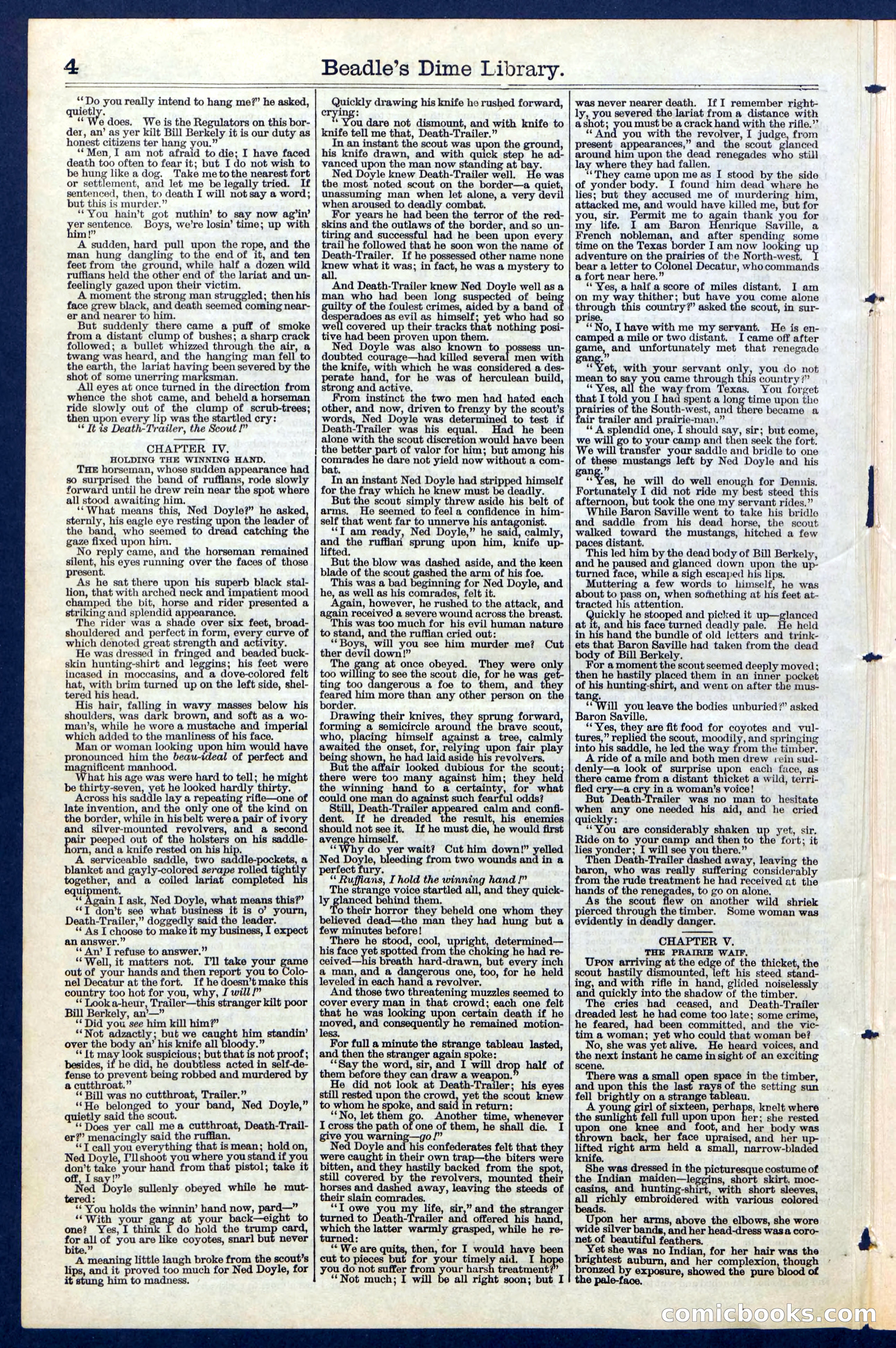 Beadle's Dime Library No. 52 — page 4 of 24