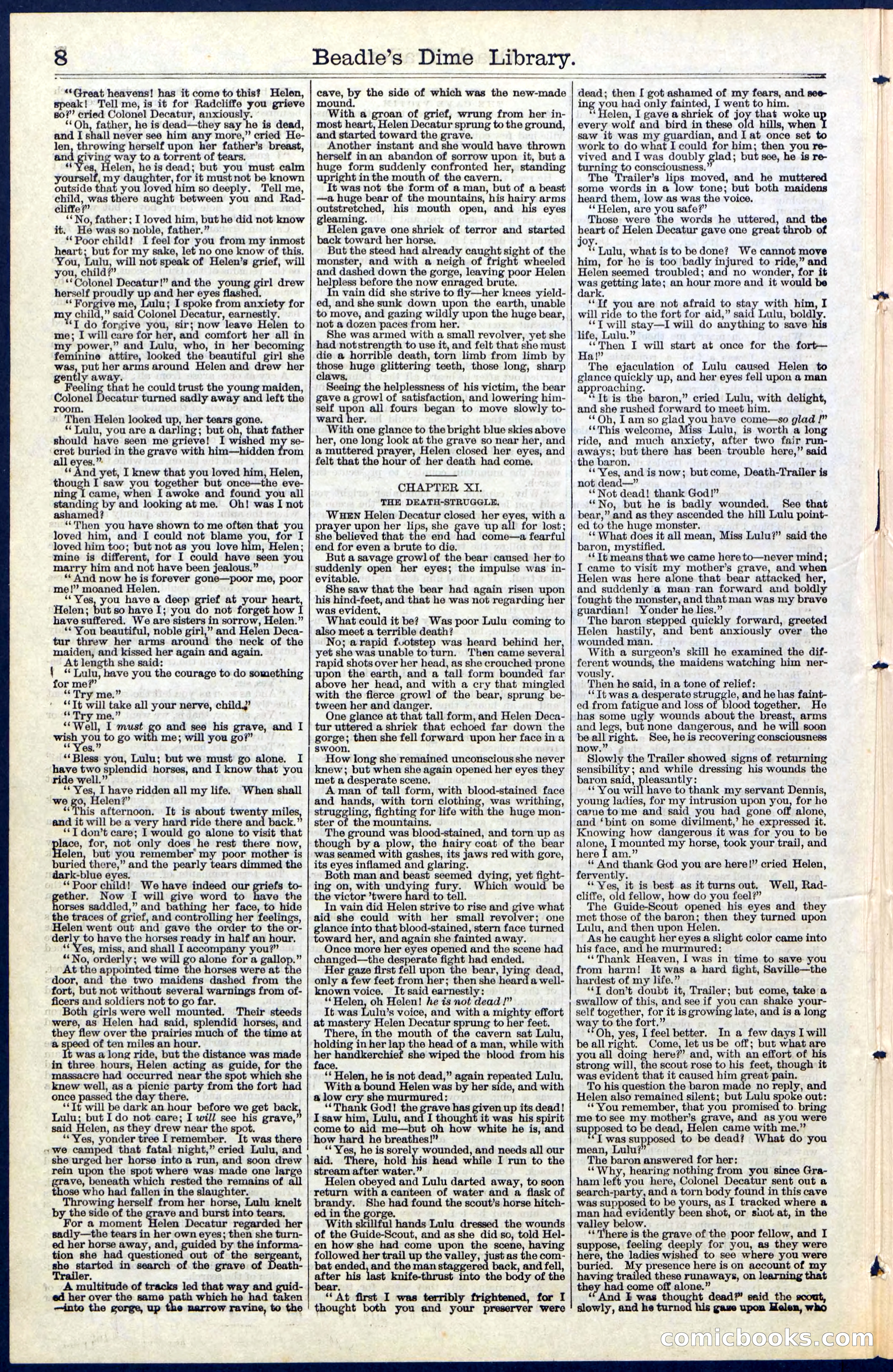 Beadle's Dime Library No. 52 — page 8 of 24