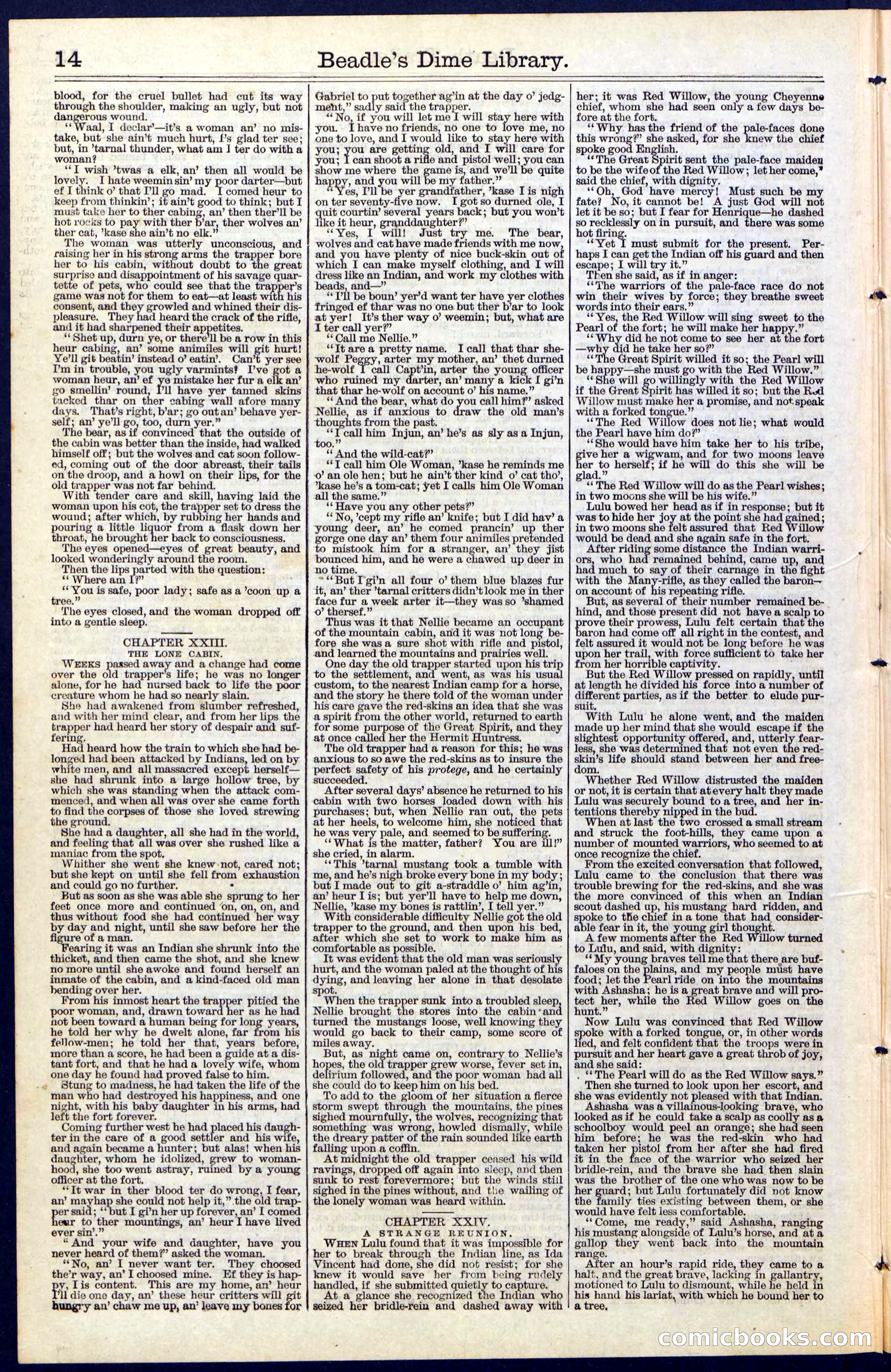 Beadle's Dime Library No. 52 — page 14 of 24