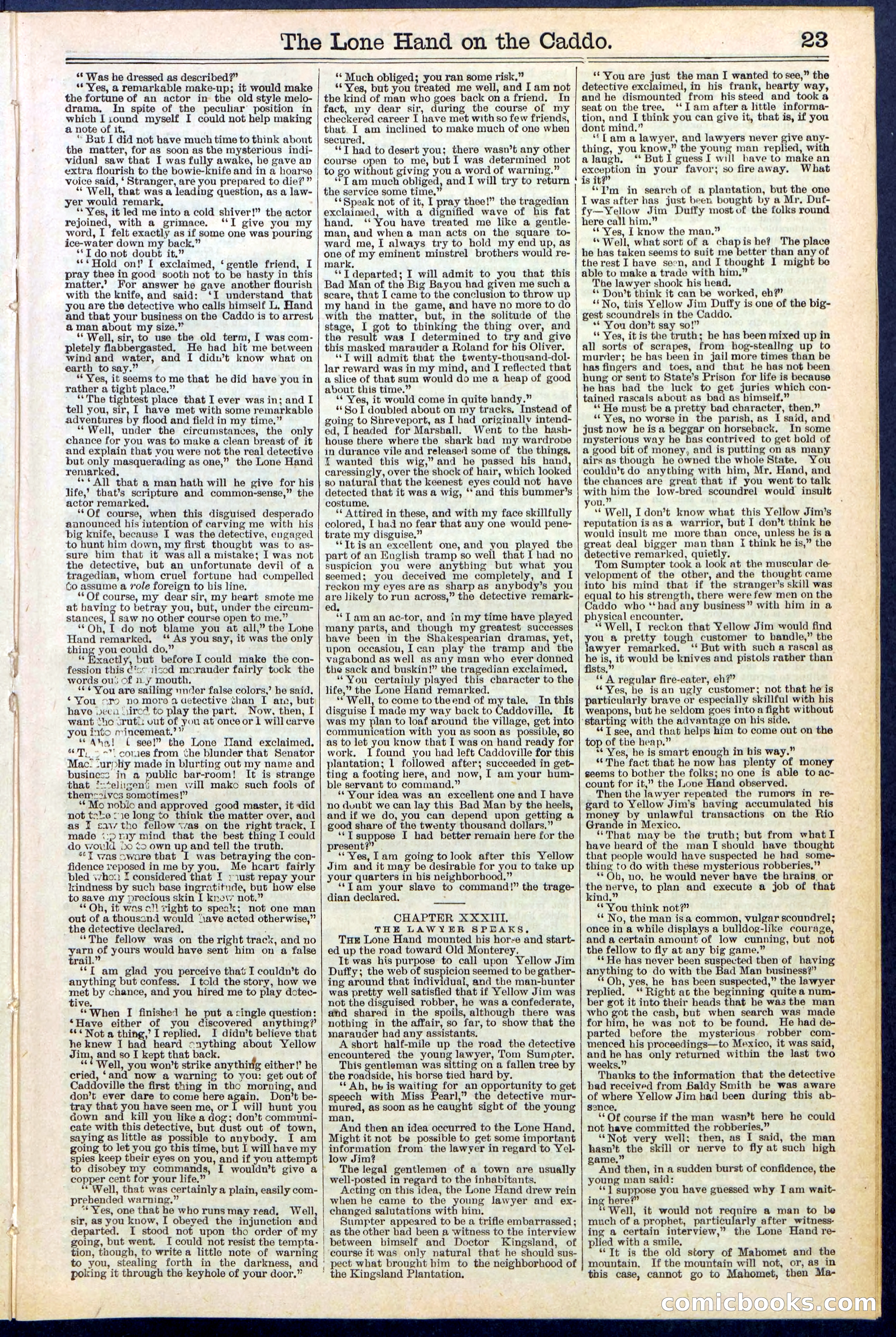 Beadle's New York Dime Library No. 520 — page 23 of 32