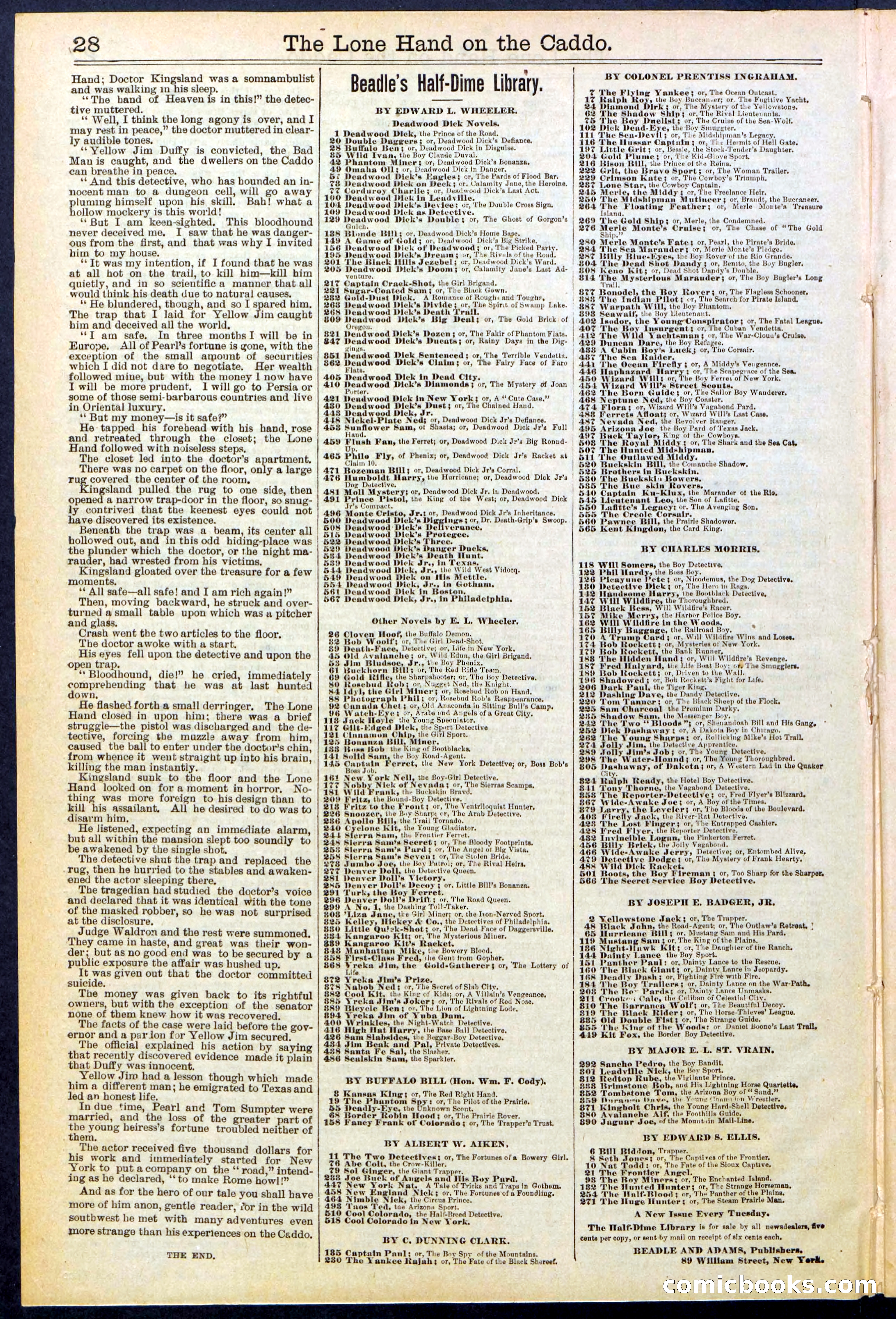 Beadle's New York Dime Library No. 520 — page 28 of 32