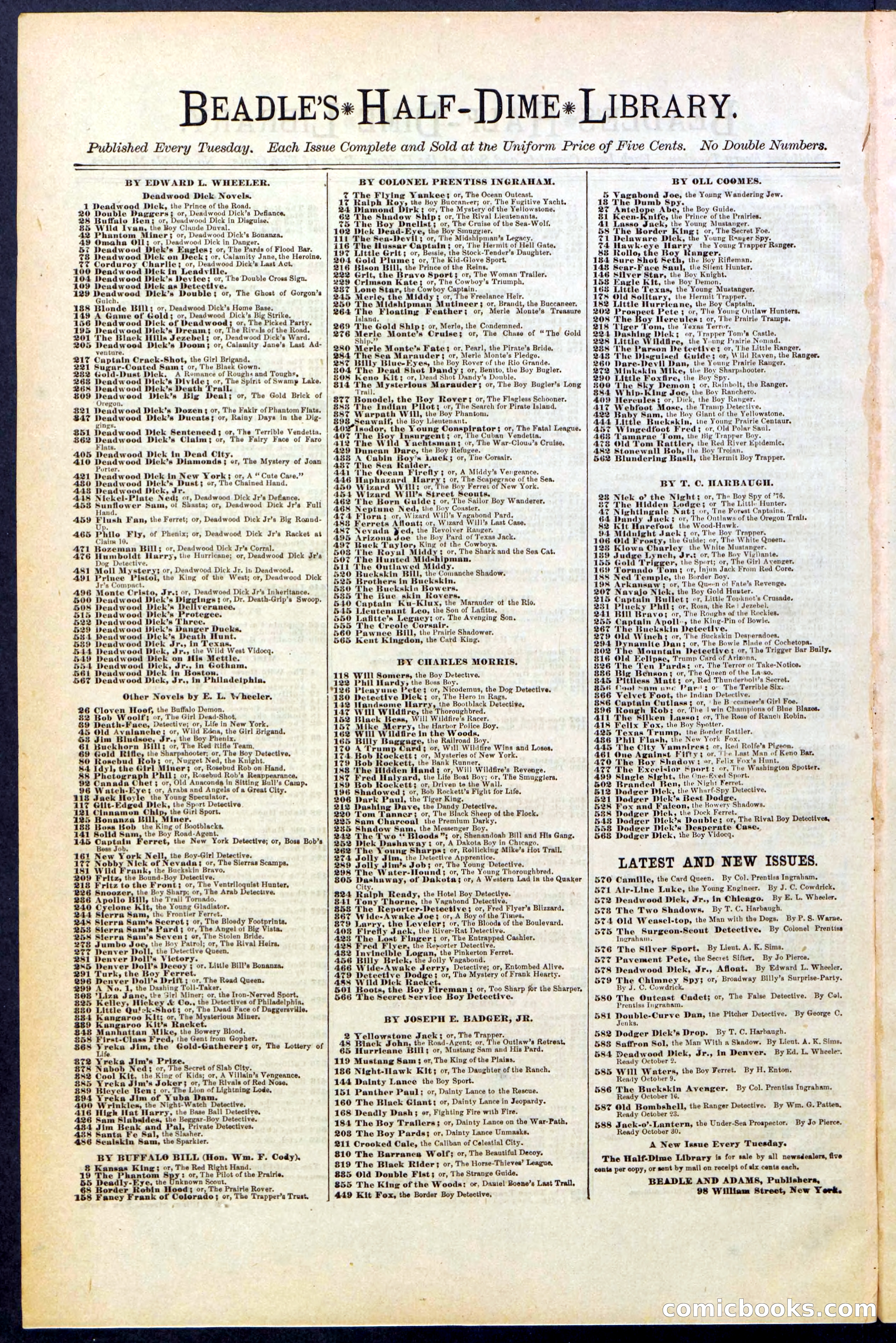 Beadle's New York Dime Library No. 520 — page 30 of 32