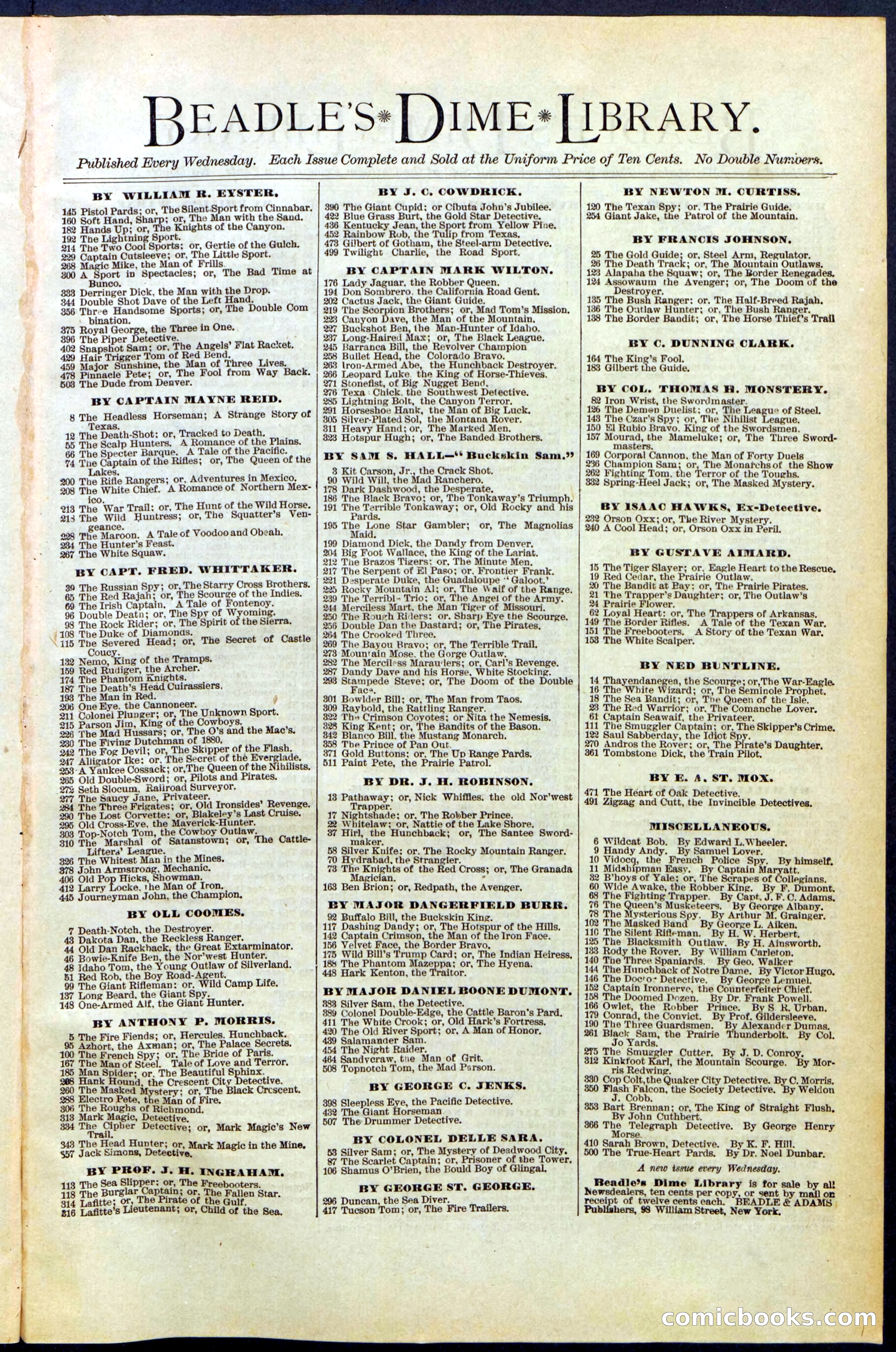 Beadle's New York Dime Library No. 520 — page 31 of 32