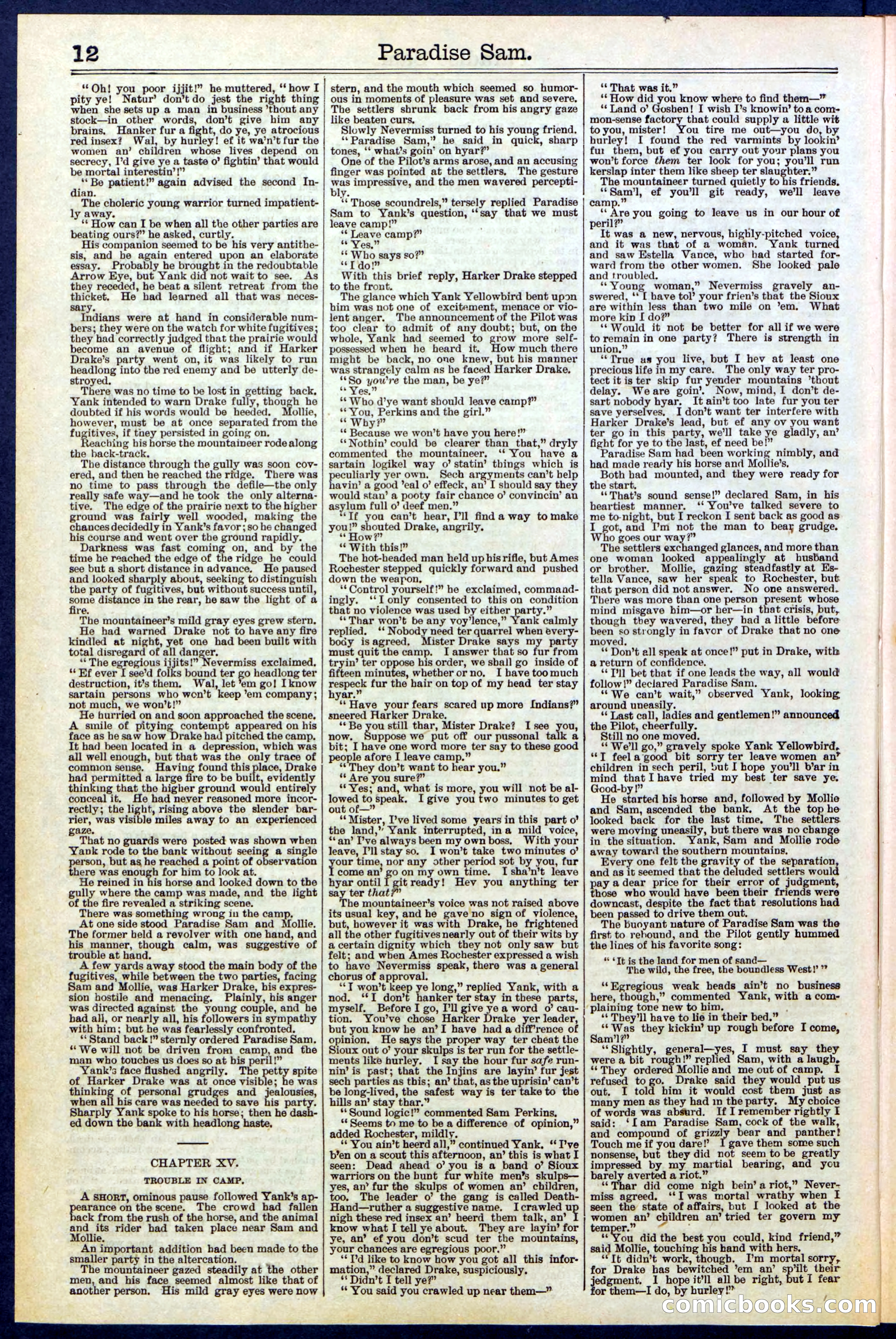 Beadle's New York Dime Library No. 521 — page 12 of 32