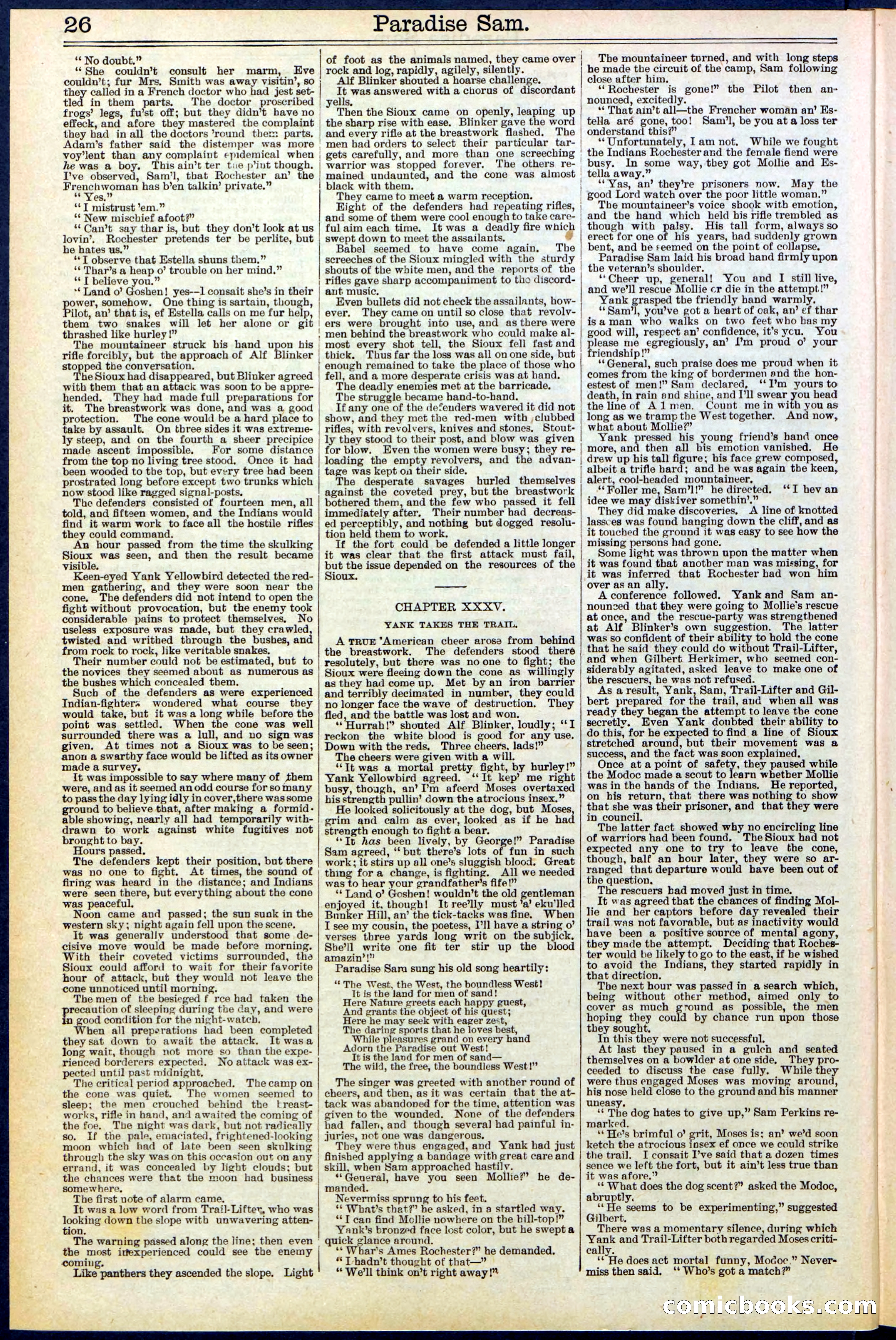 Beadle's New York Dime Library No. 521 — page 26 of 32
