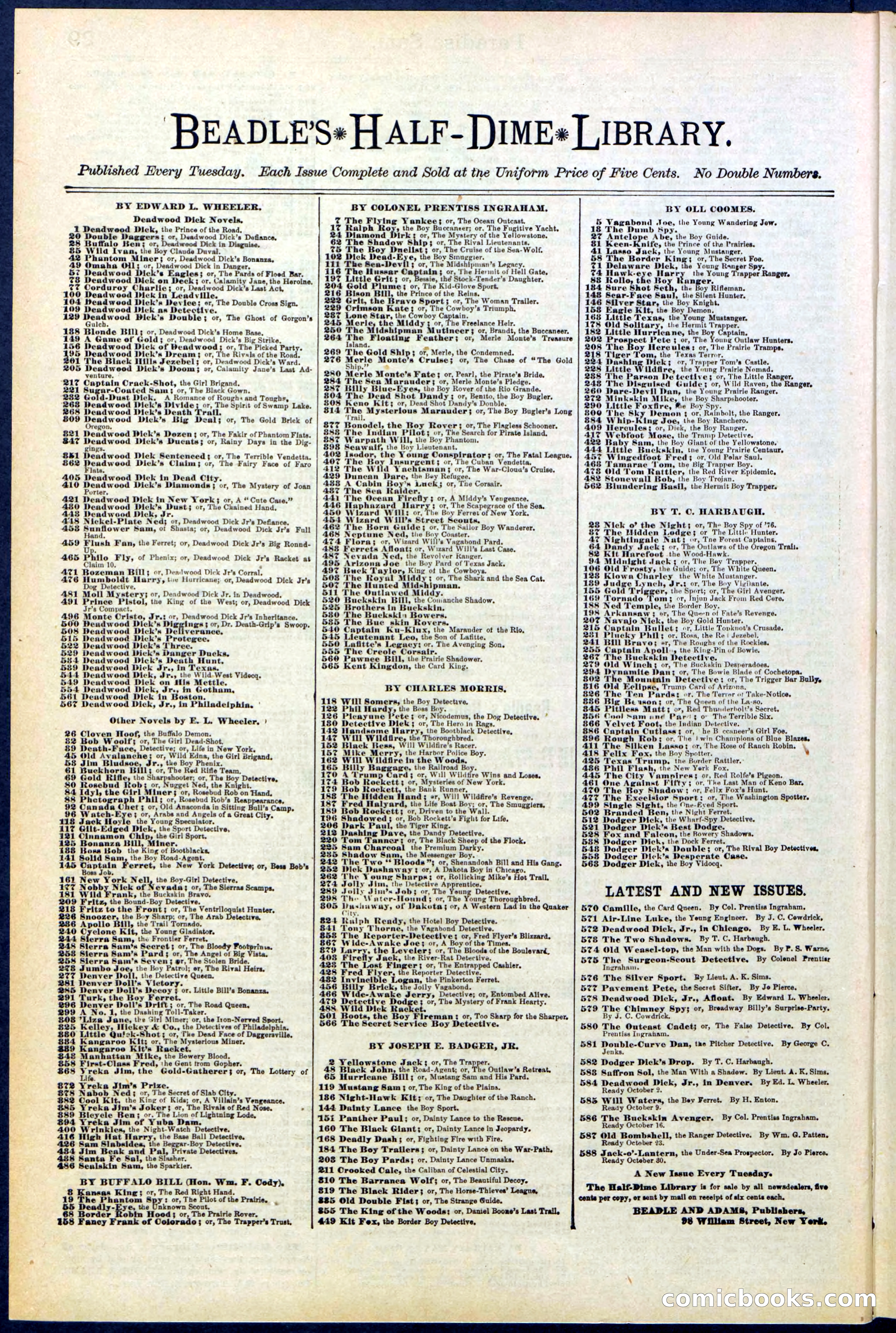 Beadle's New York Dime Library No. 521 — page 30 of 32