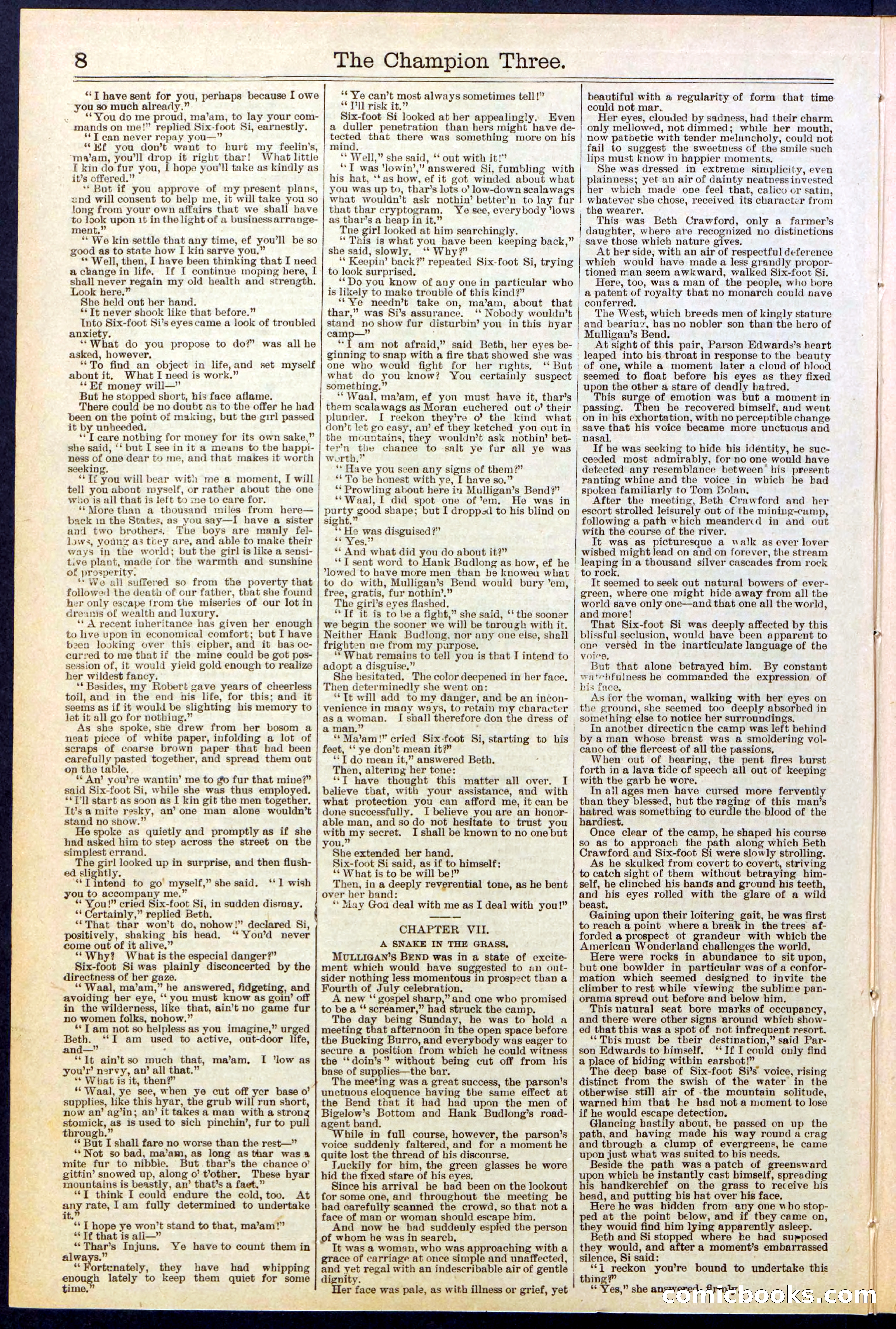 Beadle's Dime Library No. 522 — page 8 of 32