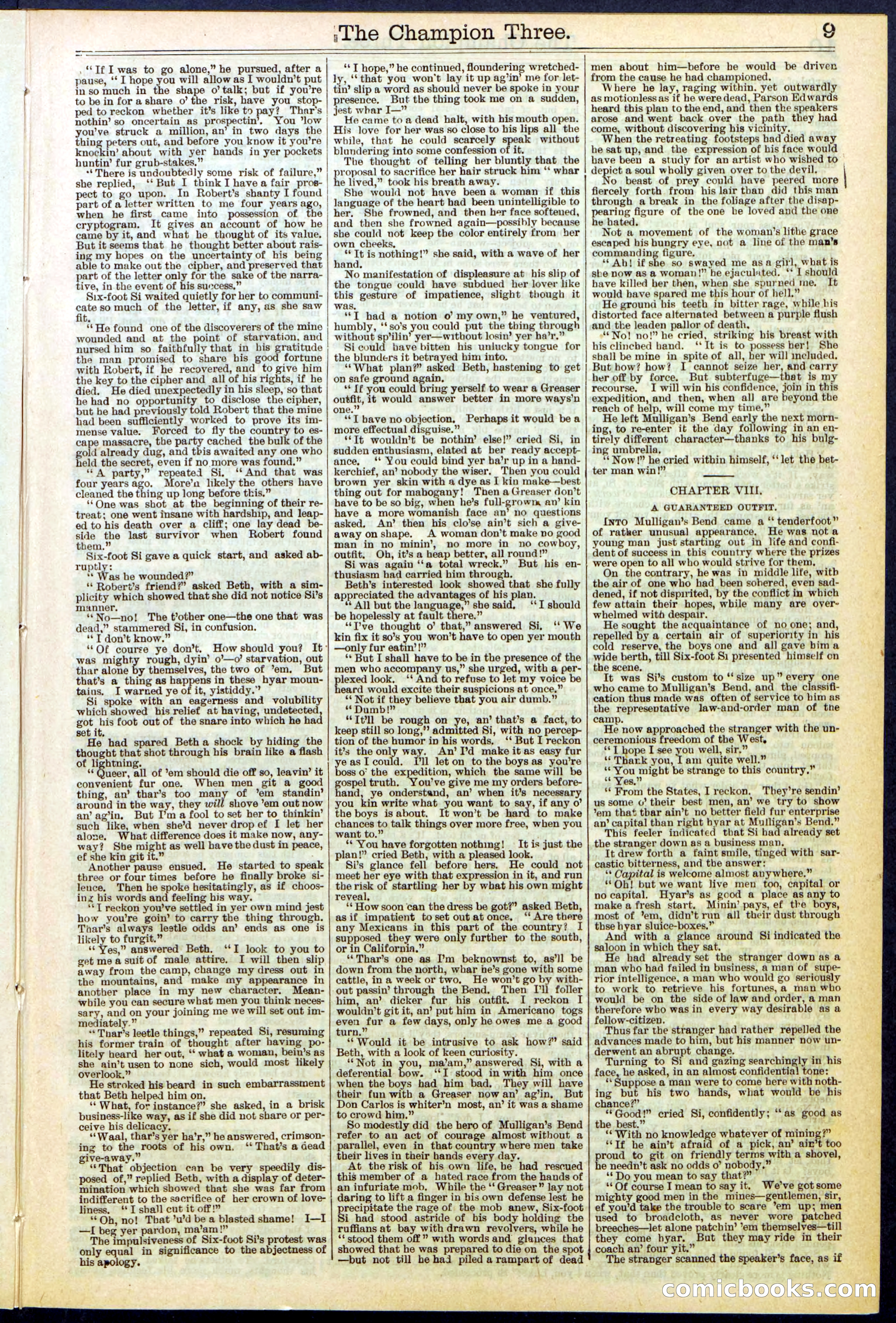 Beadle's Dime Library No. 522 — page 9 of 32