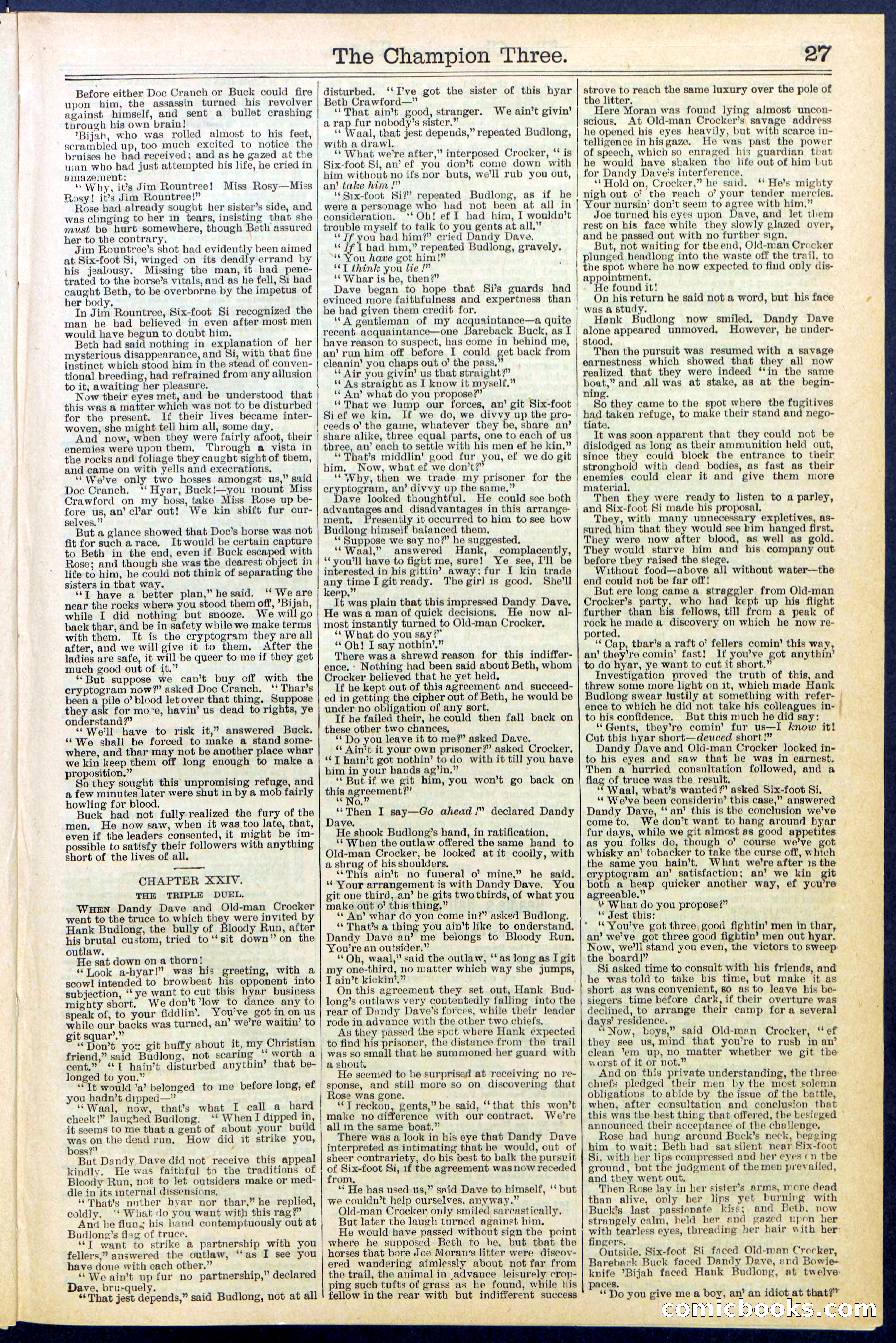 Beadle's Dime Library No. 522 — page 27 of 32