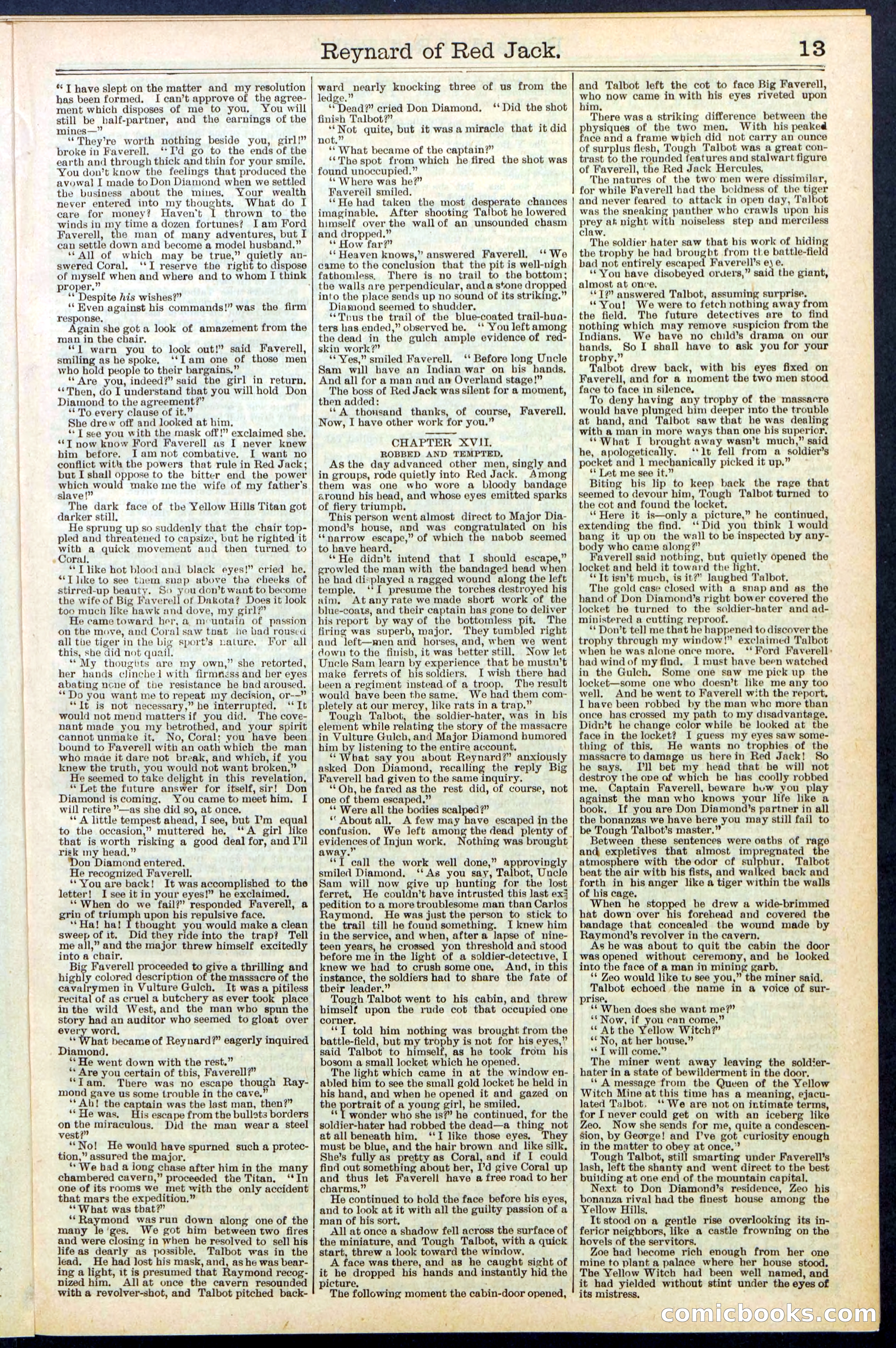 Beadle's New York Dime Library No. 523 — page 13 of 32