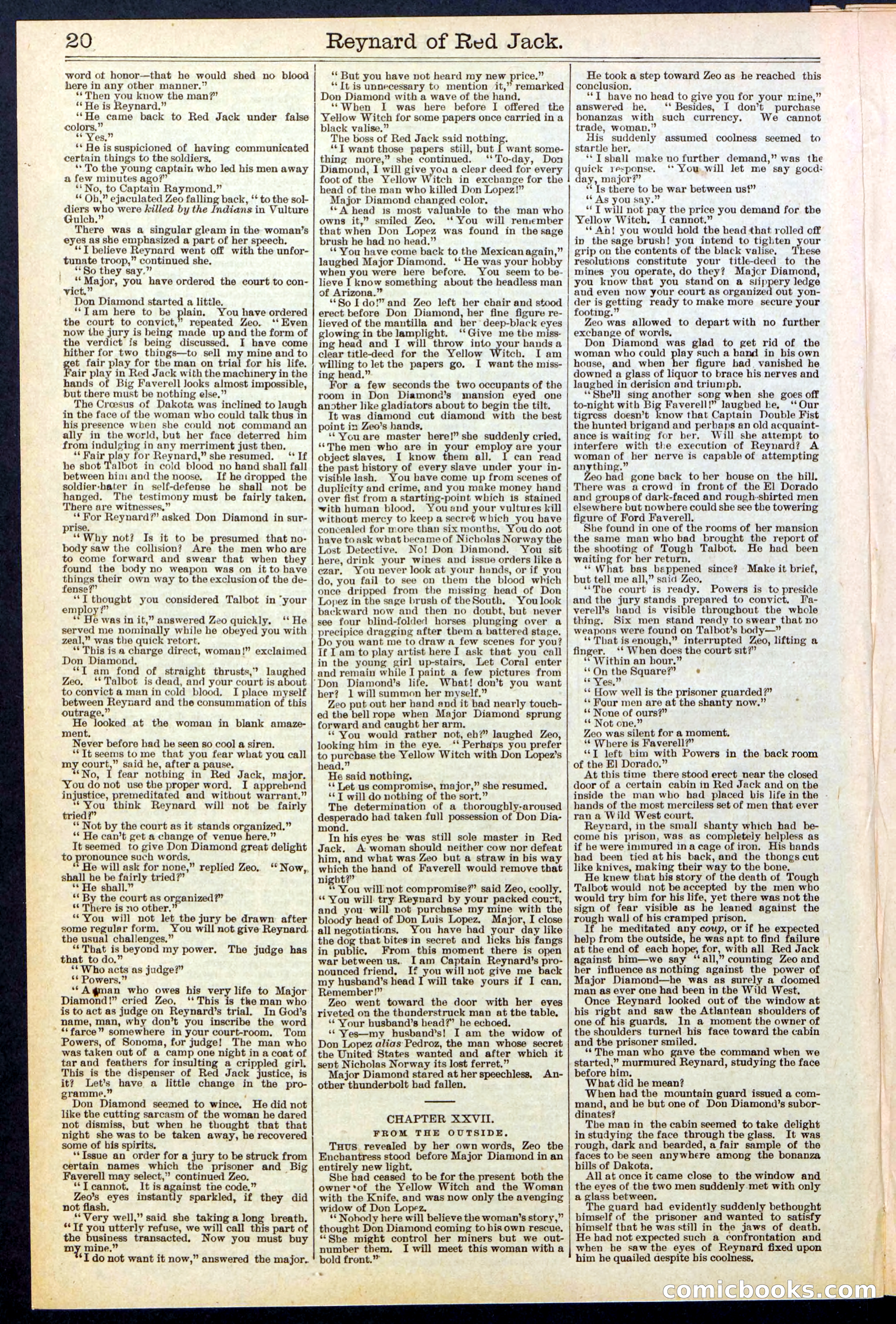 Beadle's New York Dime Library No. 523 — page 20 of 32