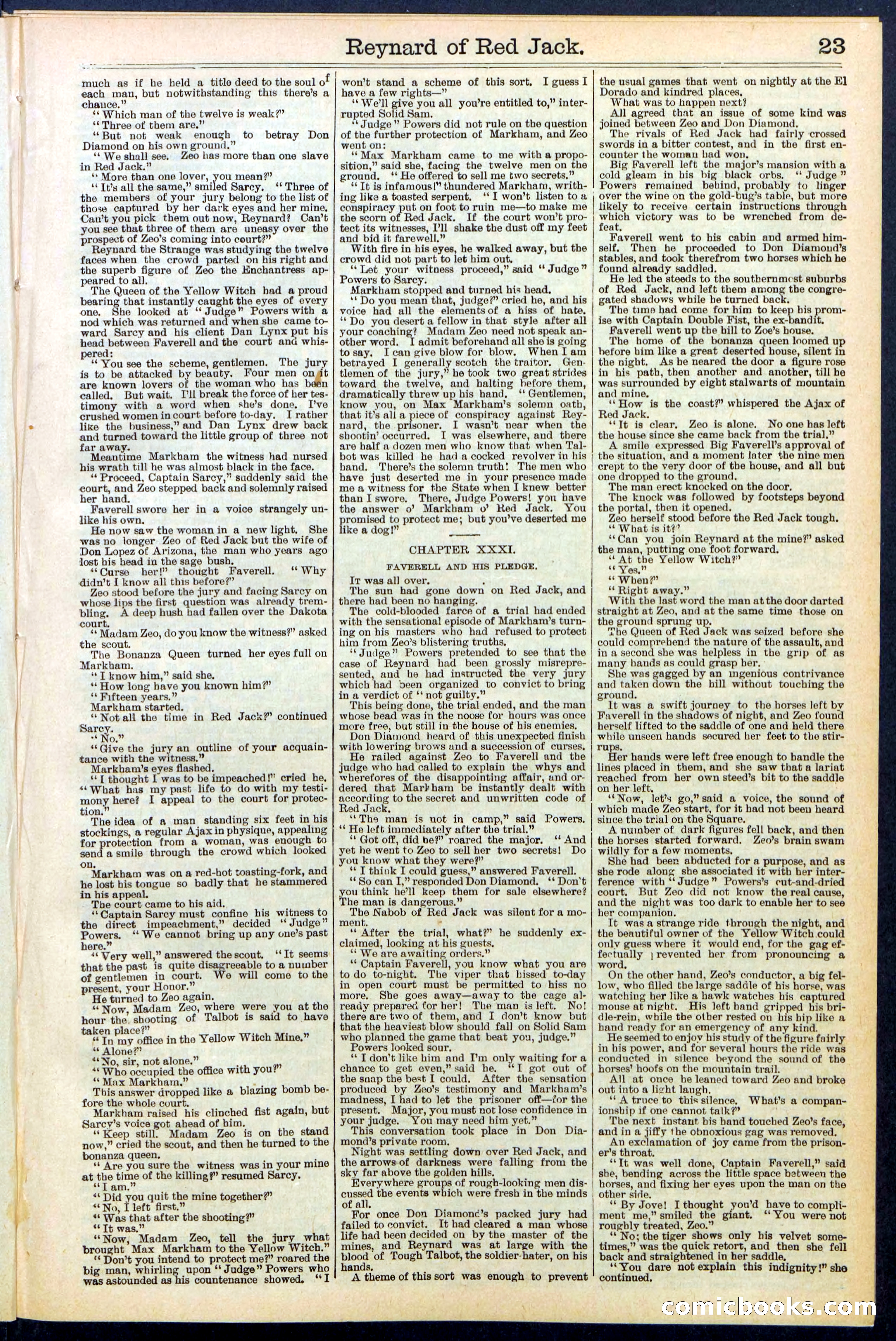 Beadle's New York Dime Library No. 523 — page 23 of 32