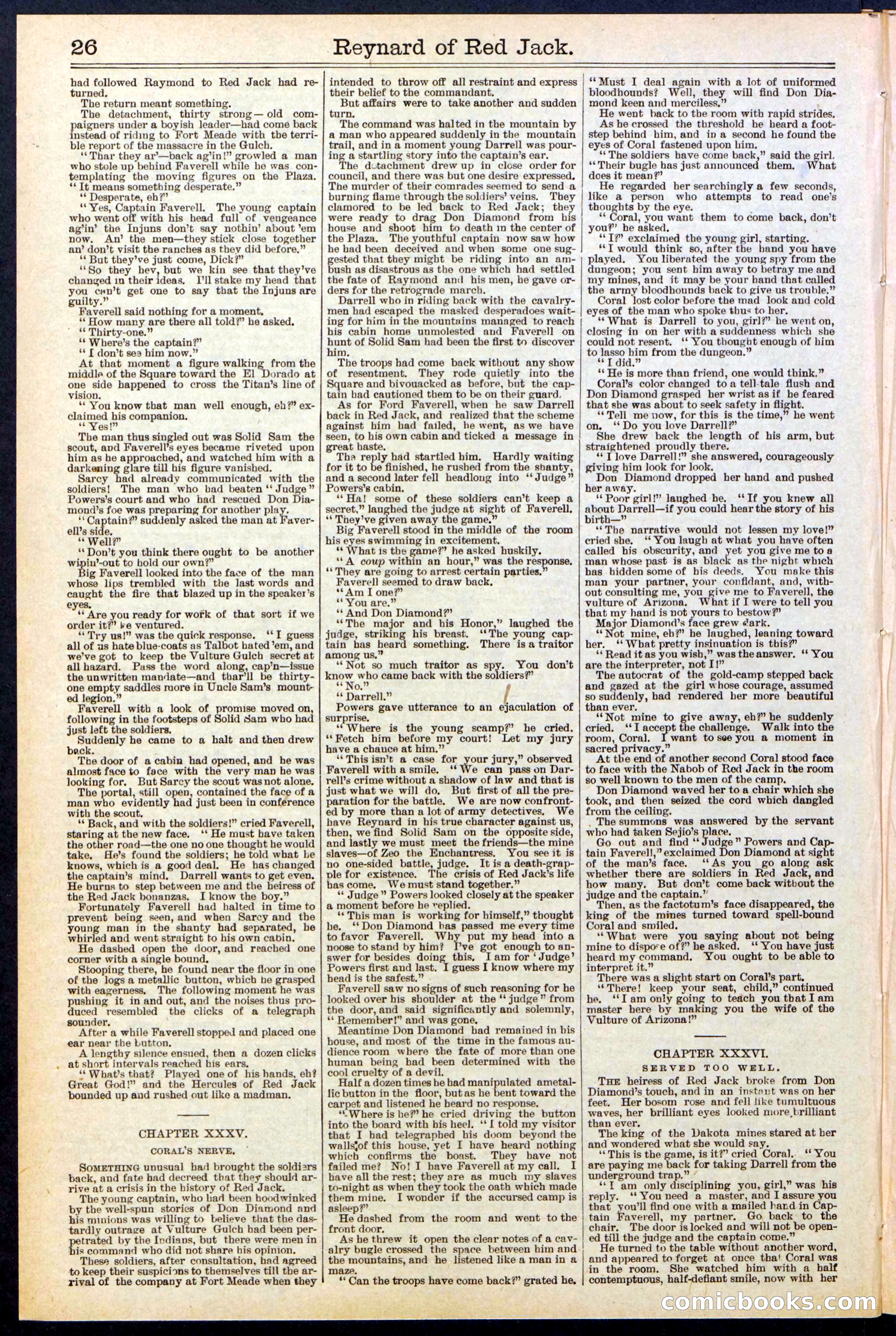 Beadle's New York Dime Library No. 523 — page 26 of 32