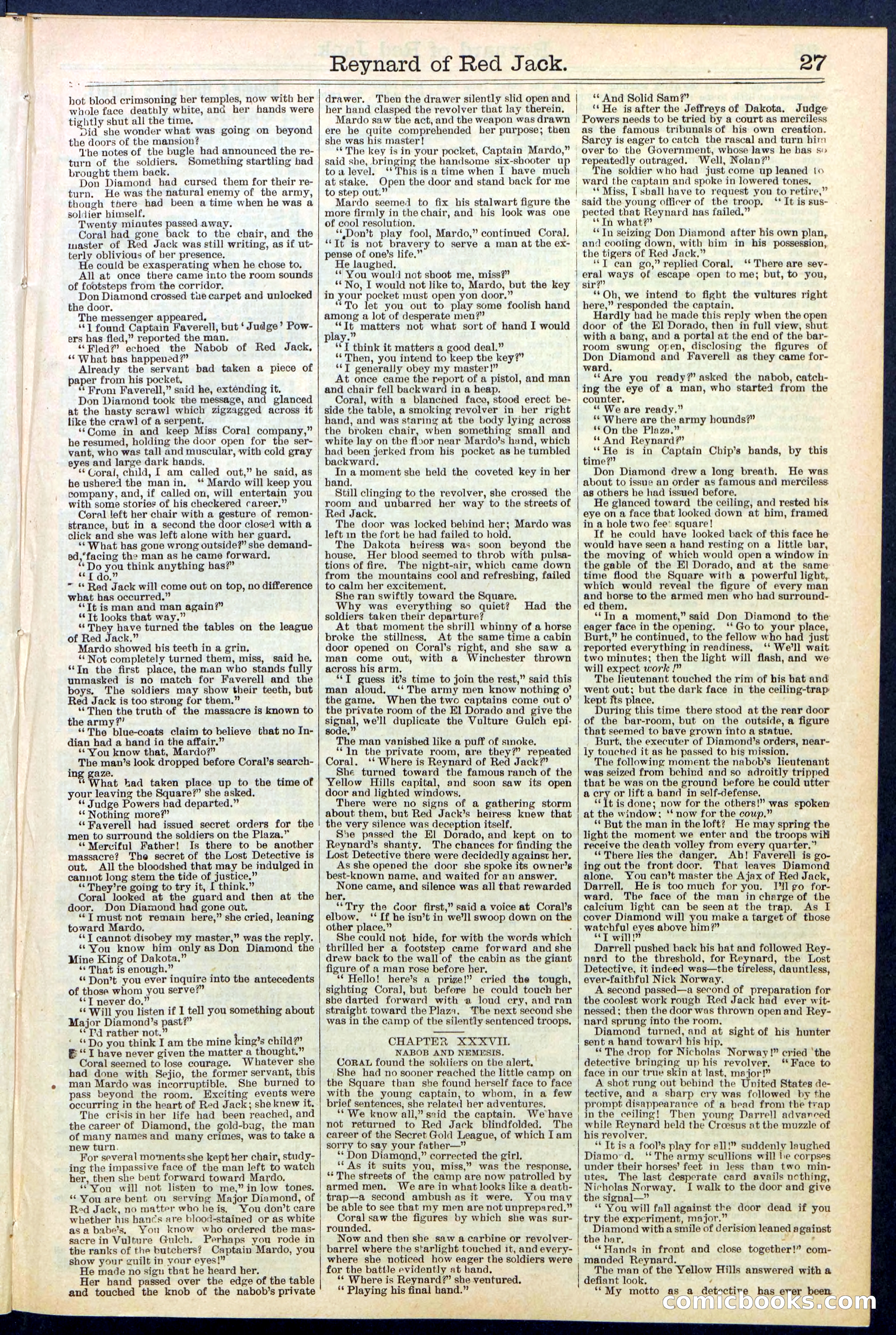 Beadle's New York Dime Library No. 523 — page 27 of 32
