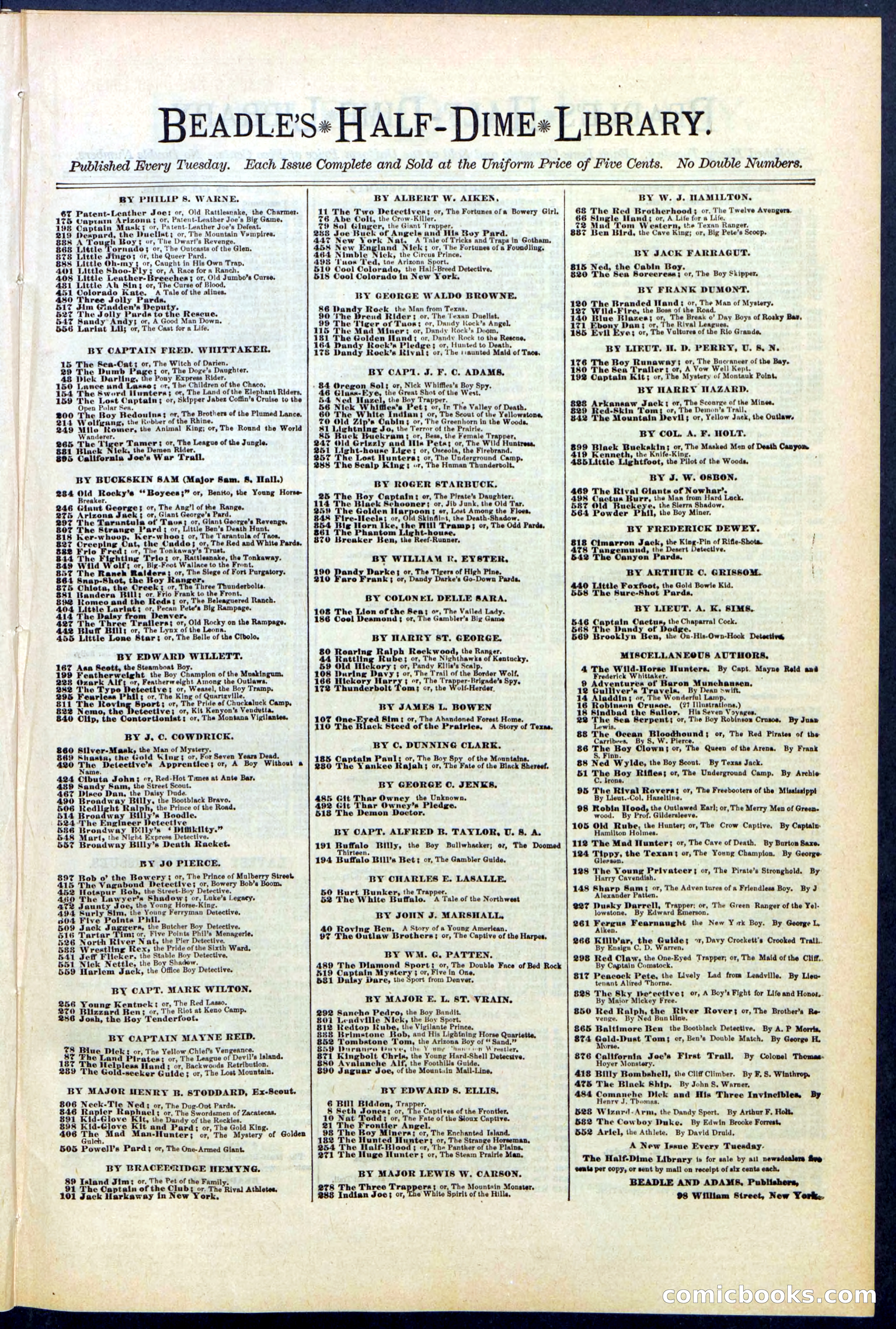 Beadle's New York Dime Library No. 523 — page 29 of 32