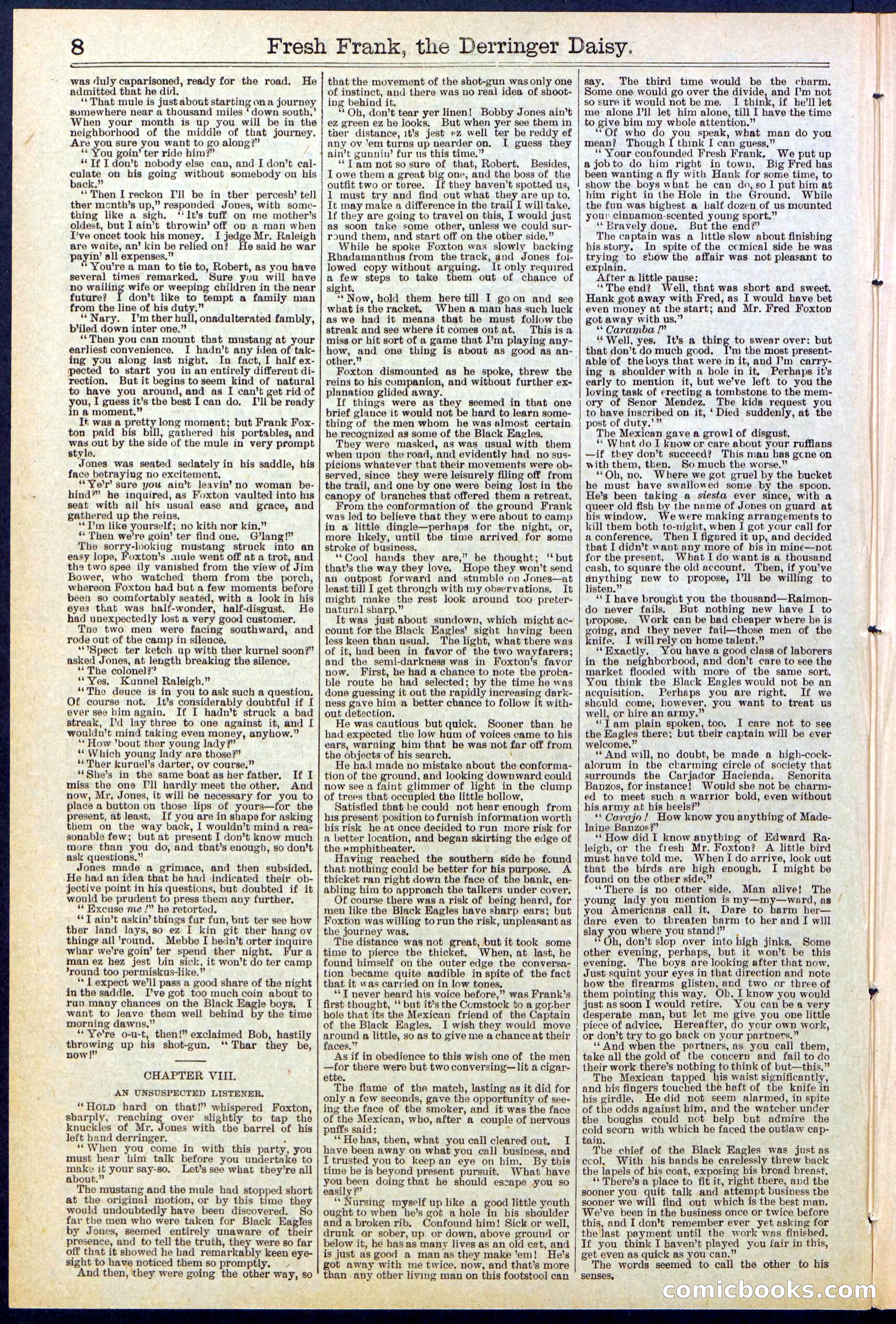 Beadle's New York Dime Library No. 525 — page 8 of 32