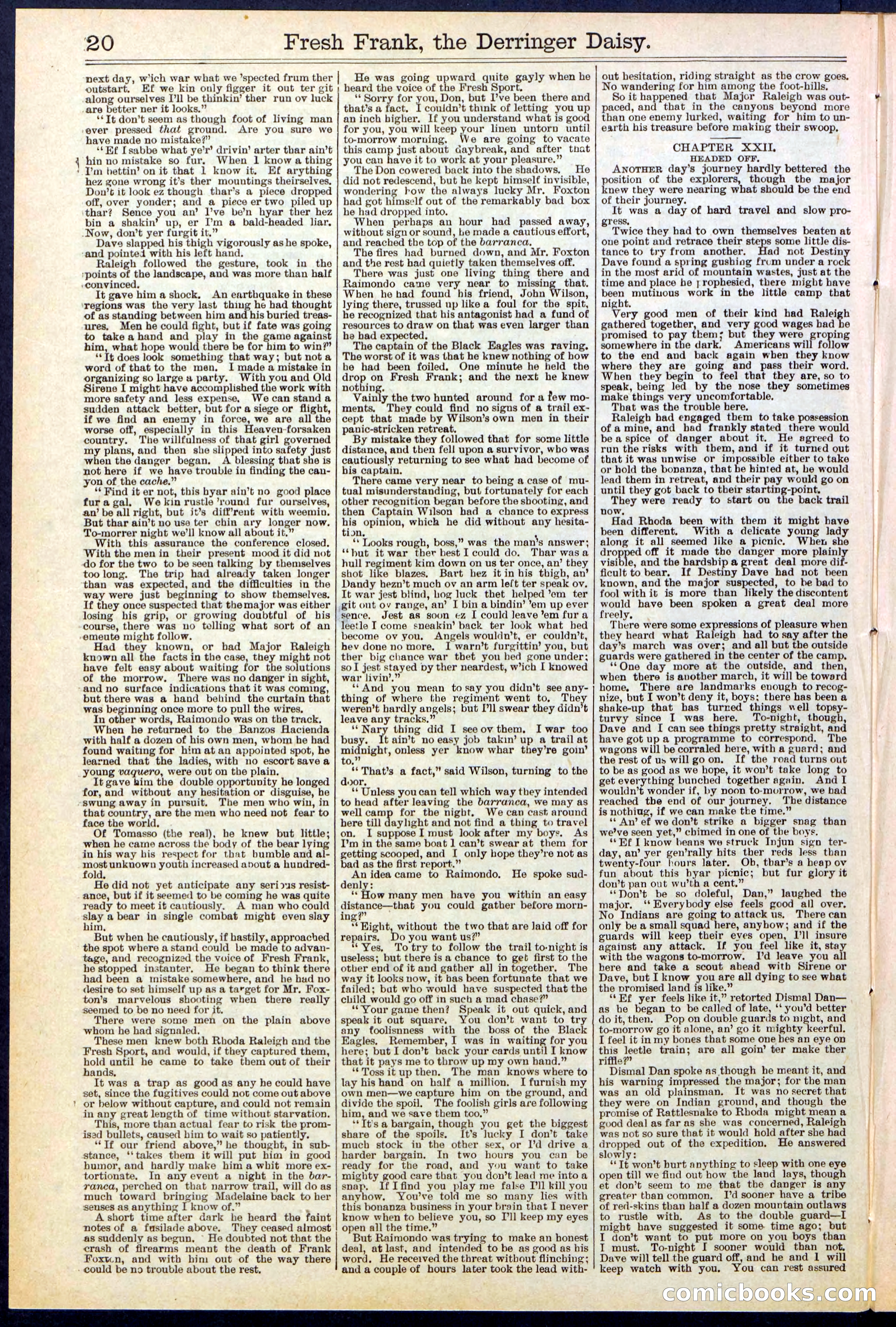 Beadle's New York Dime Library No. 525 — page 20 of 32