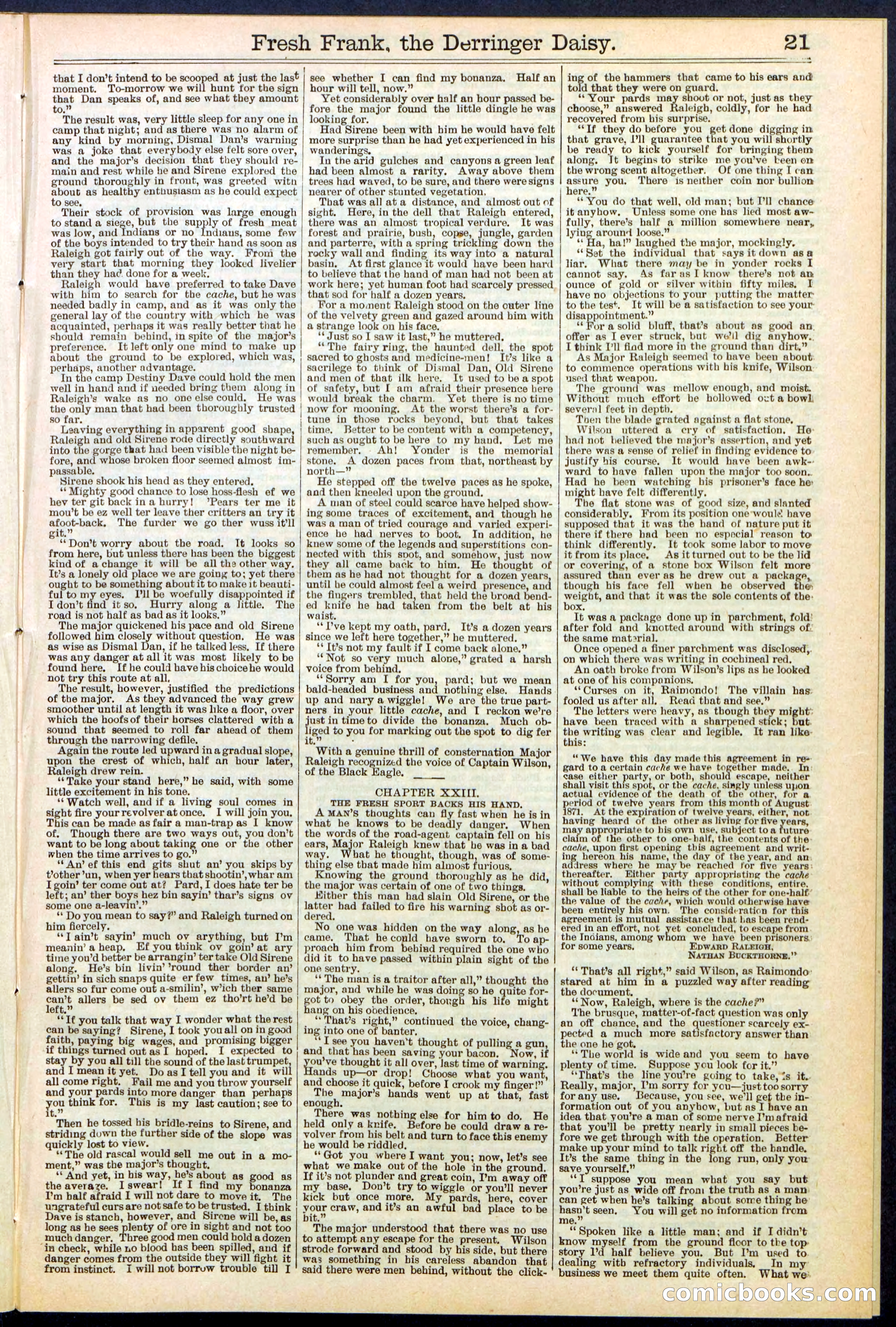 Beadle's New York Dime Library No. 525 — page 21 of 32