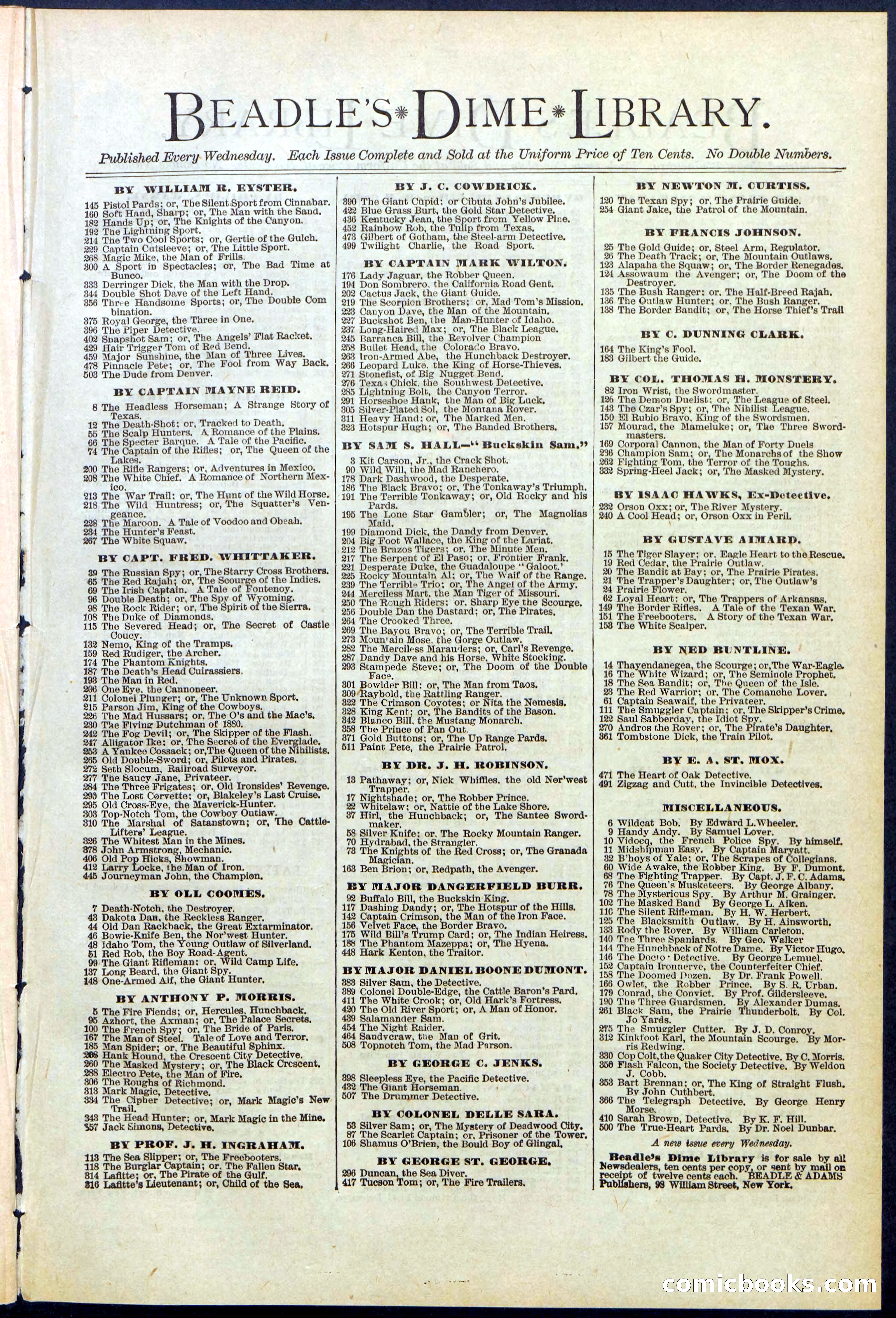 Beadle's New York Dime Library No. 525 — page 31 of 32