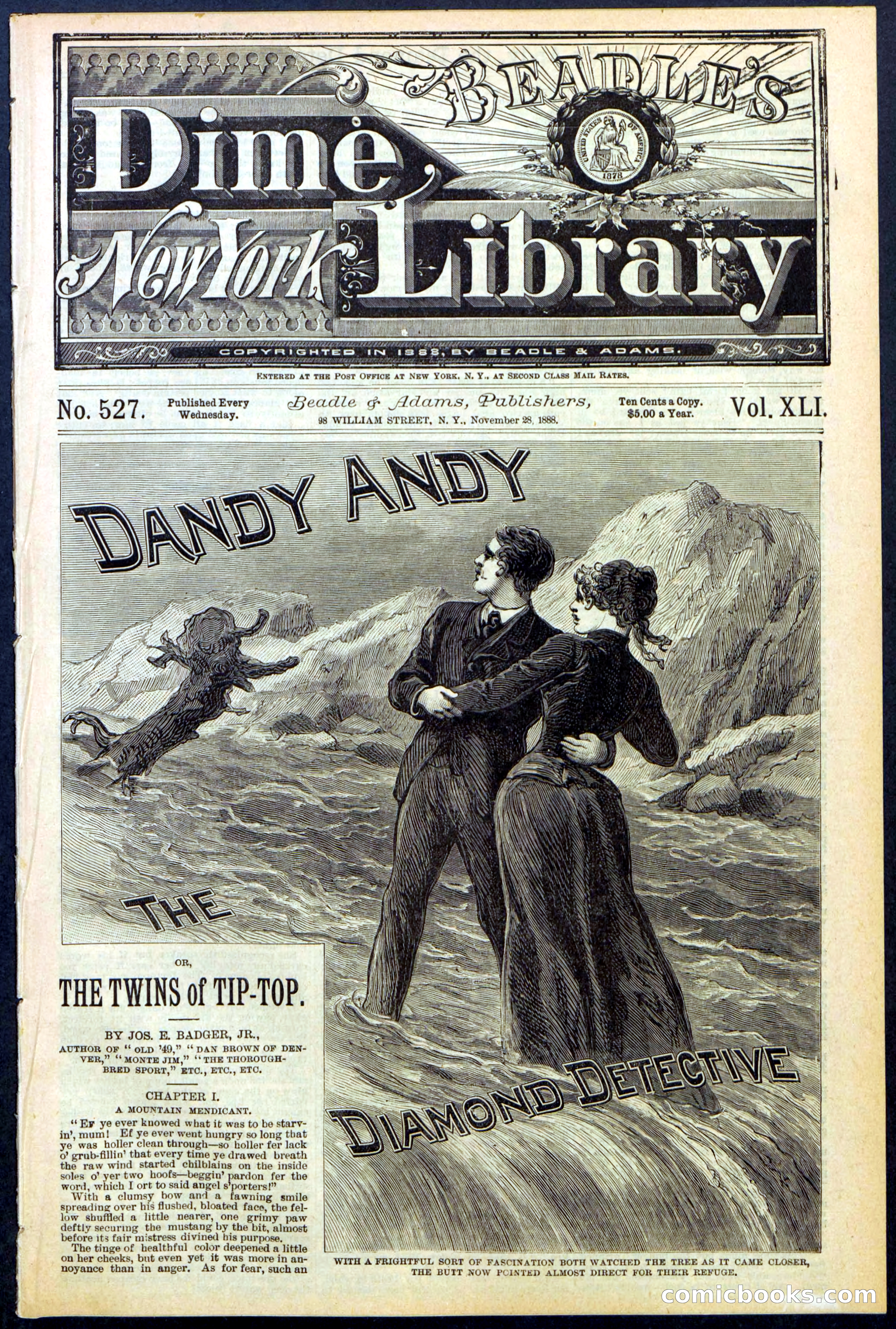 Beadle's Dime Library No. 527 — page 1 of 32
