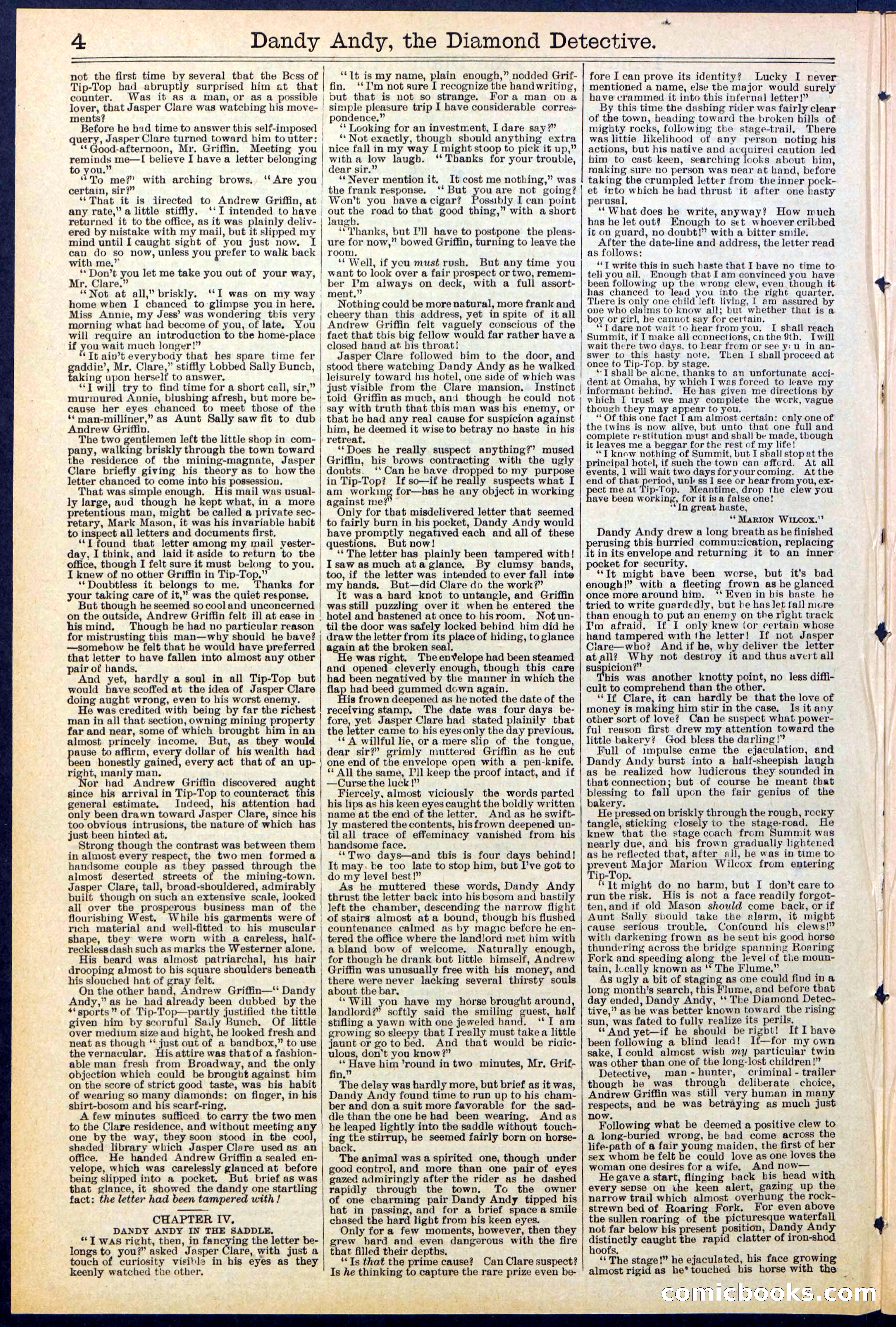 Beadle's Dime Library No. 527 — page 4 of 32