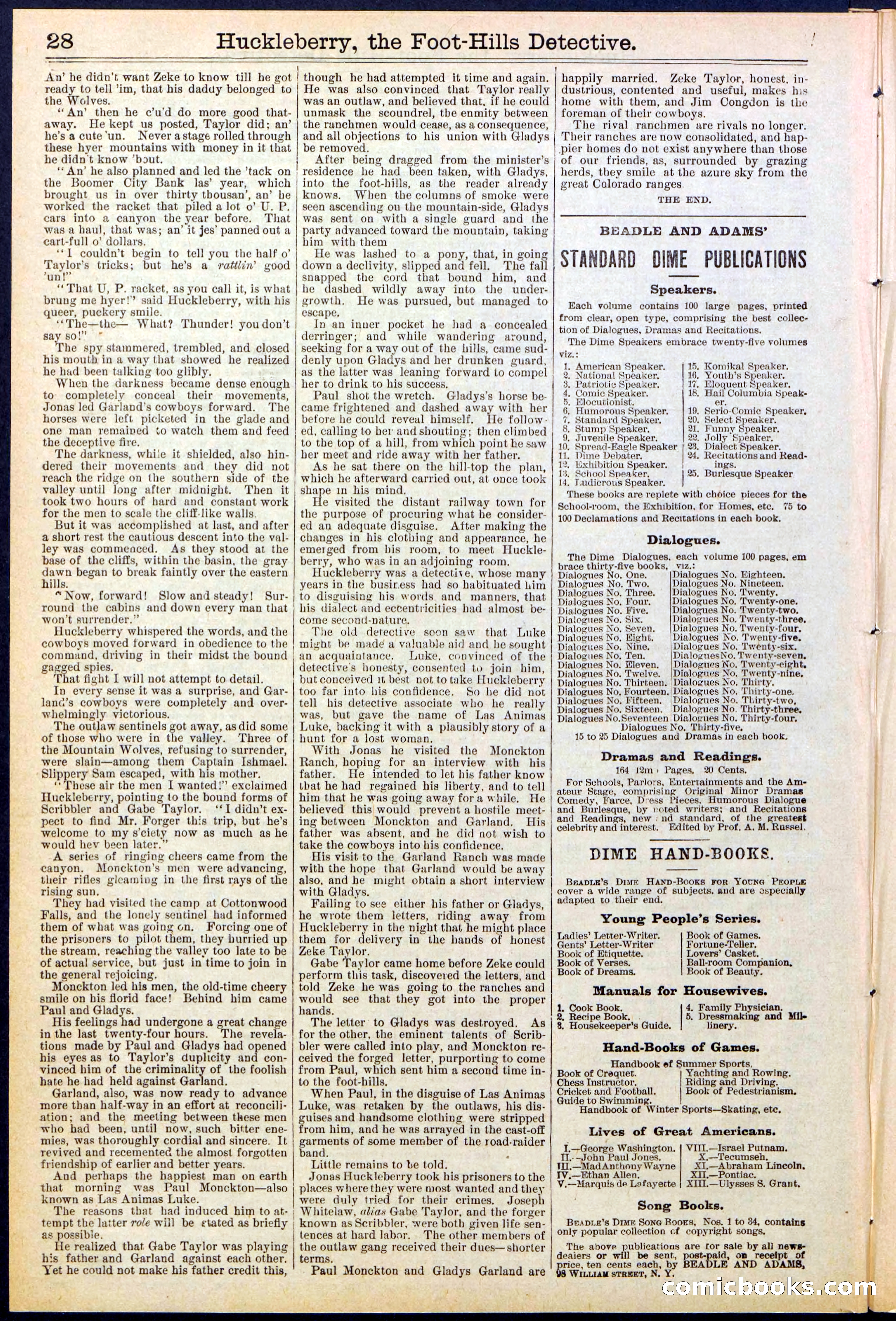 Beadle's New York Dime Library No. 528 — page 28 of 32