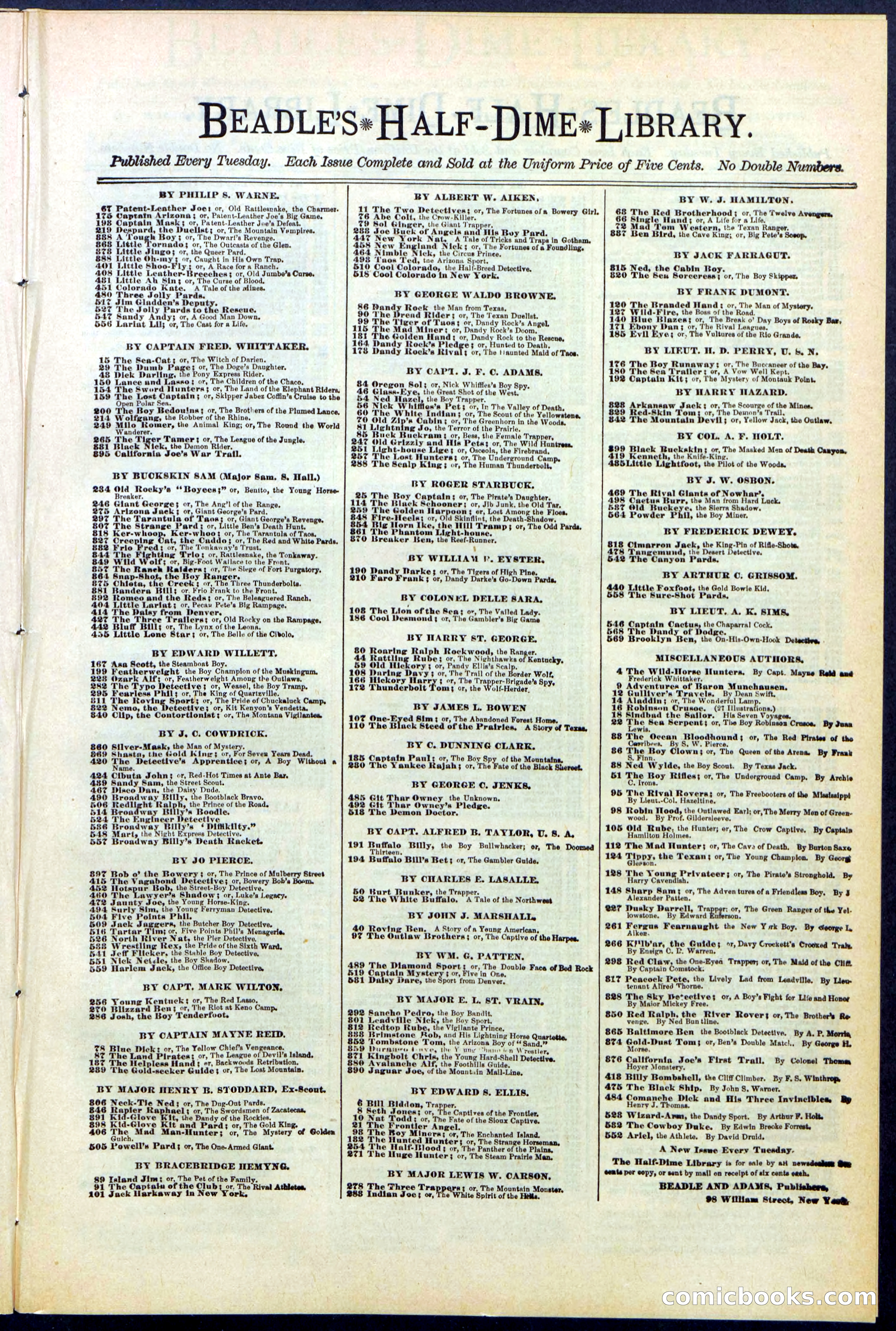 Beadle's New York Dime Library No. 528 — page 29 of 32