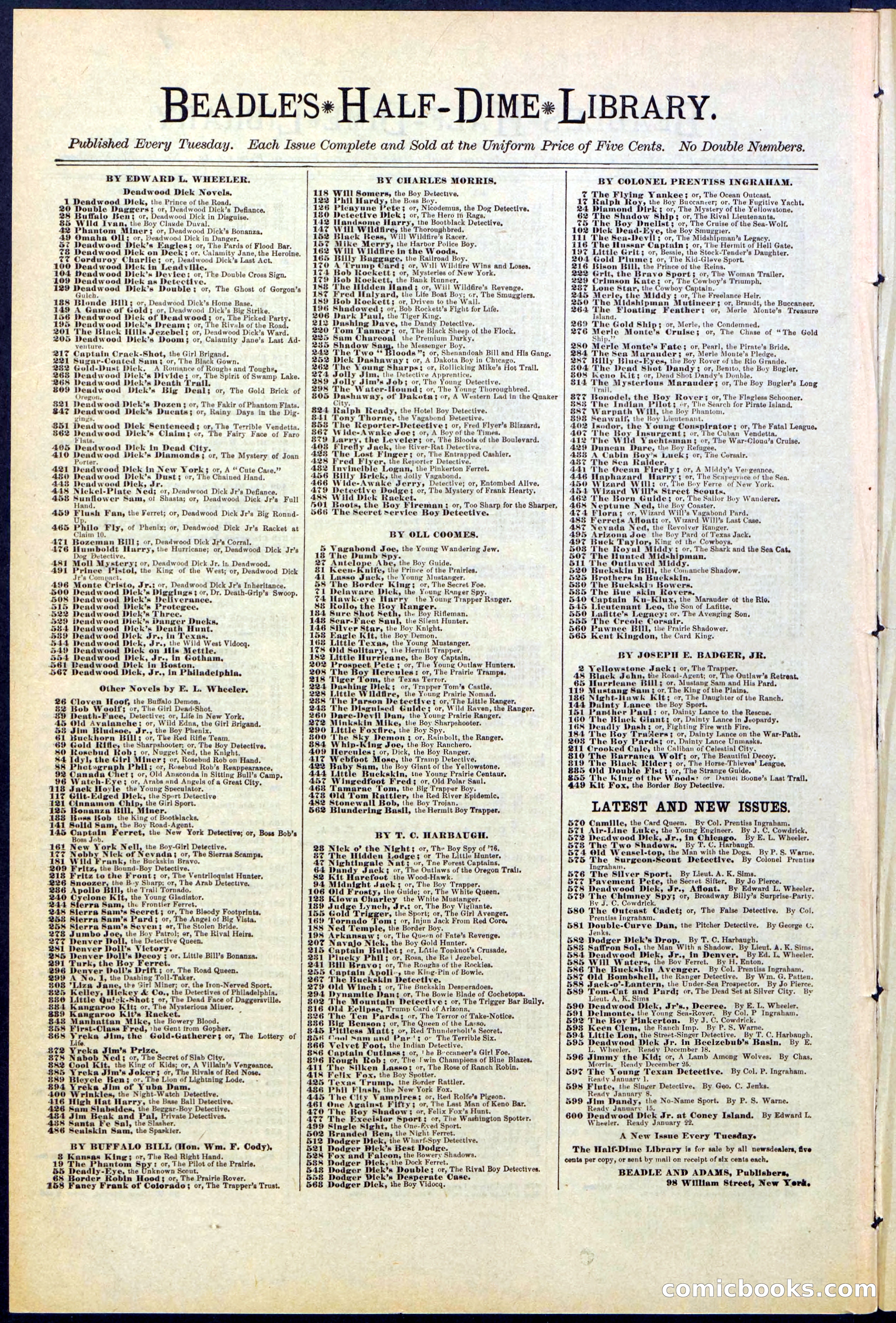 Beadle's New York Dime Library No. 528 — page 30 of 32