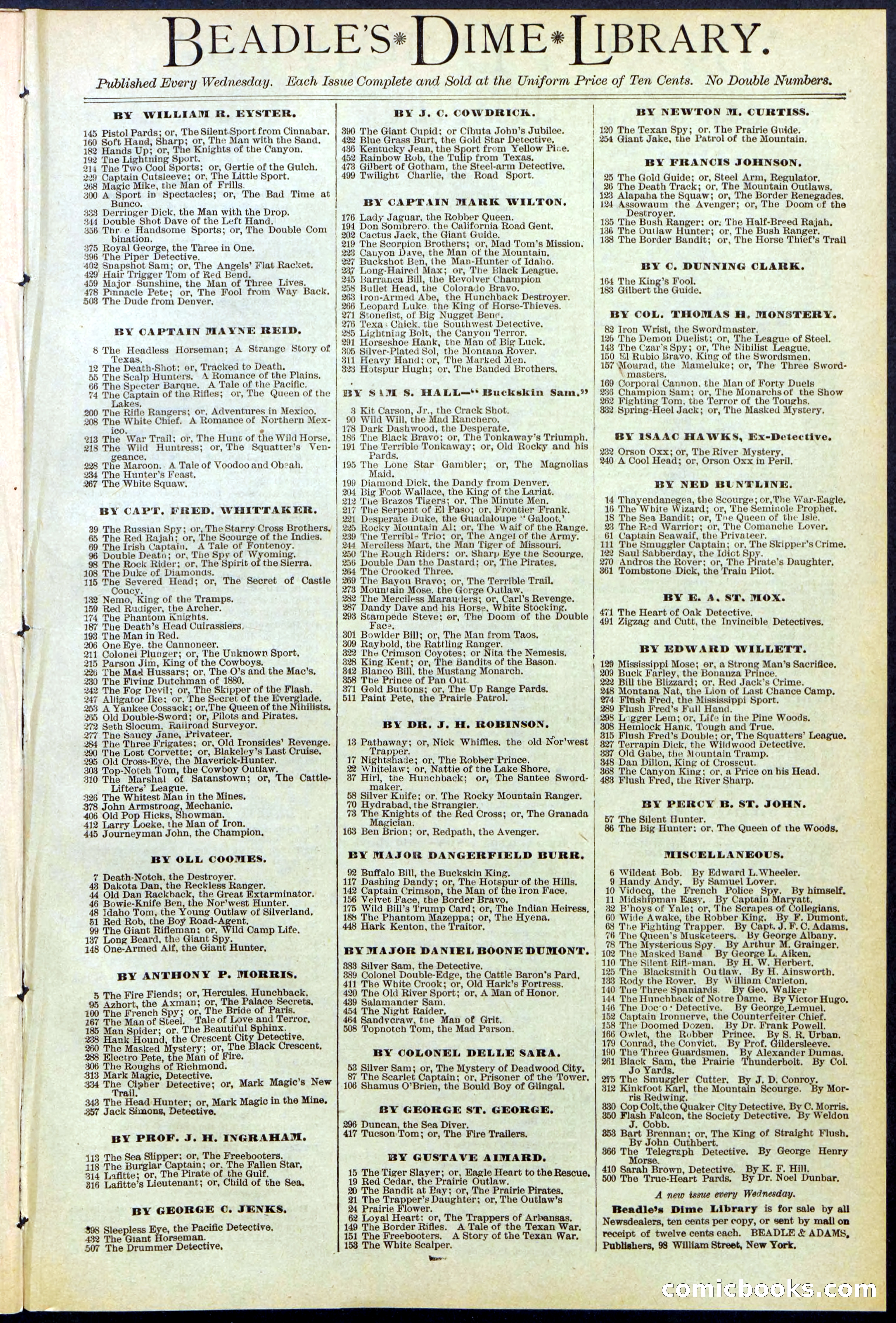 Beadle's New York Dime Library No. 528 — page 31 of 32