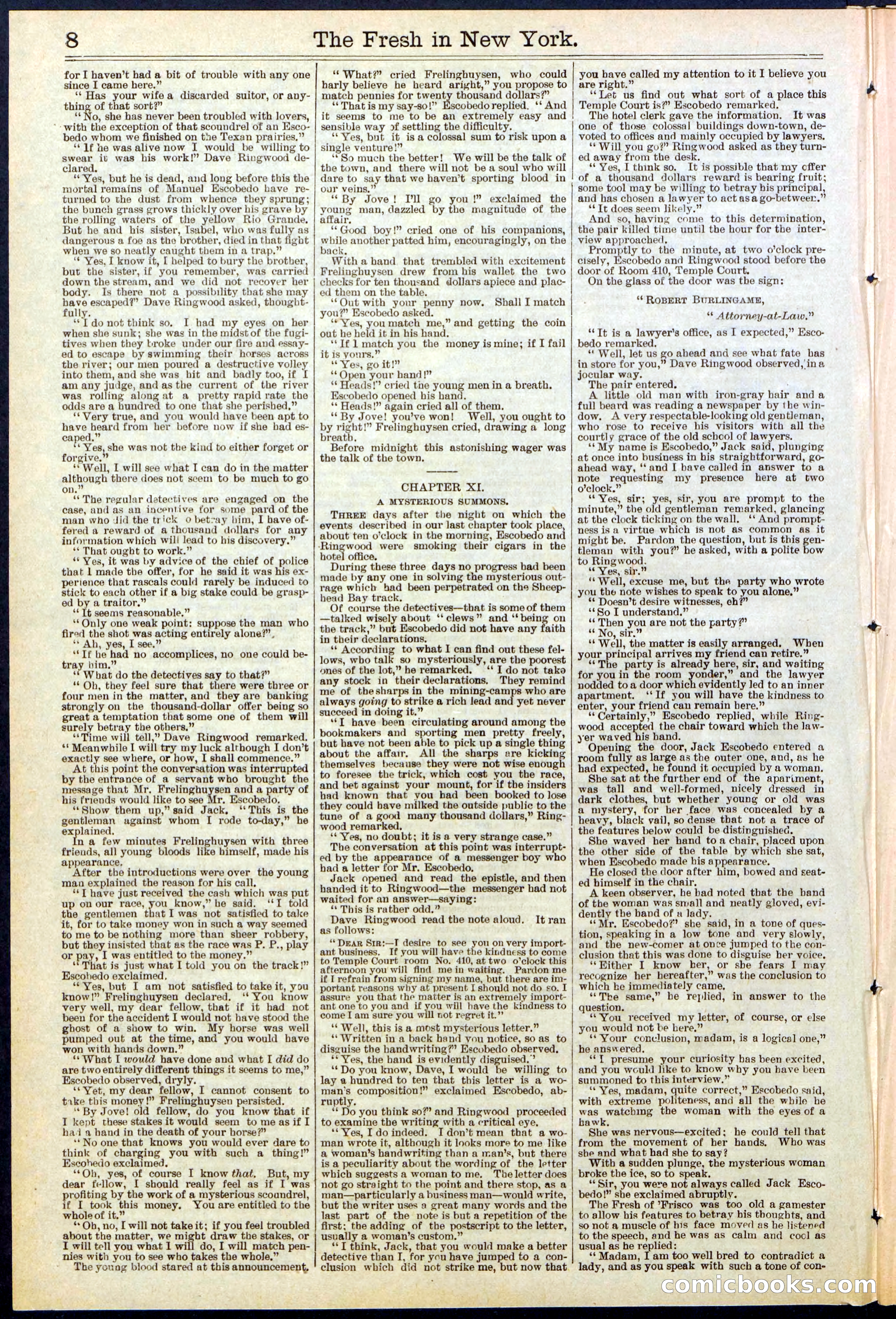 Beadle's New York Dime Library, No. 529 — page 8 of 32