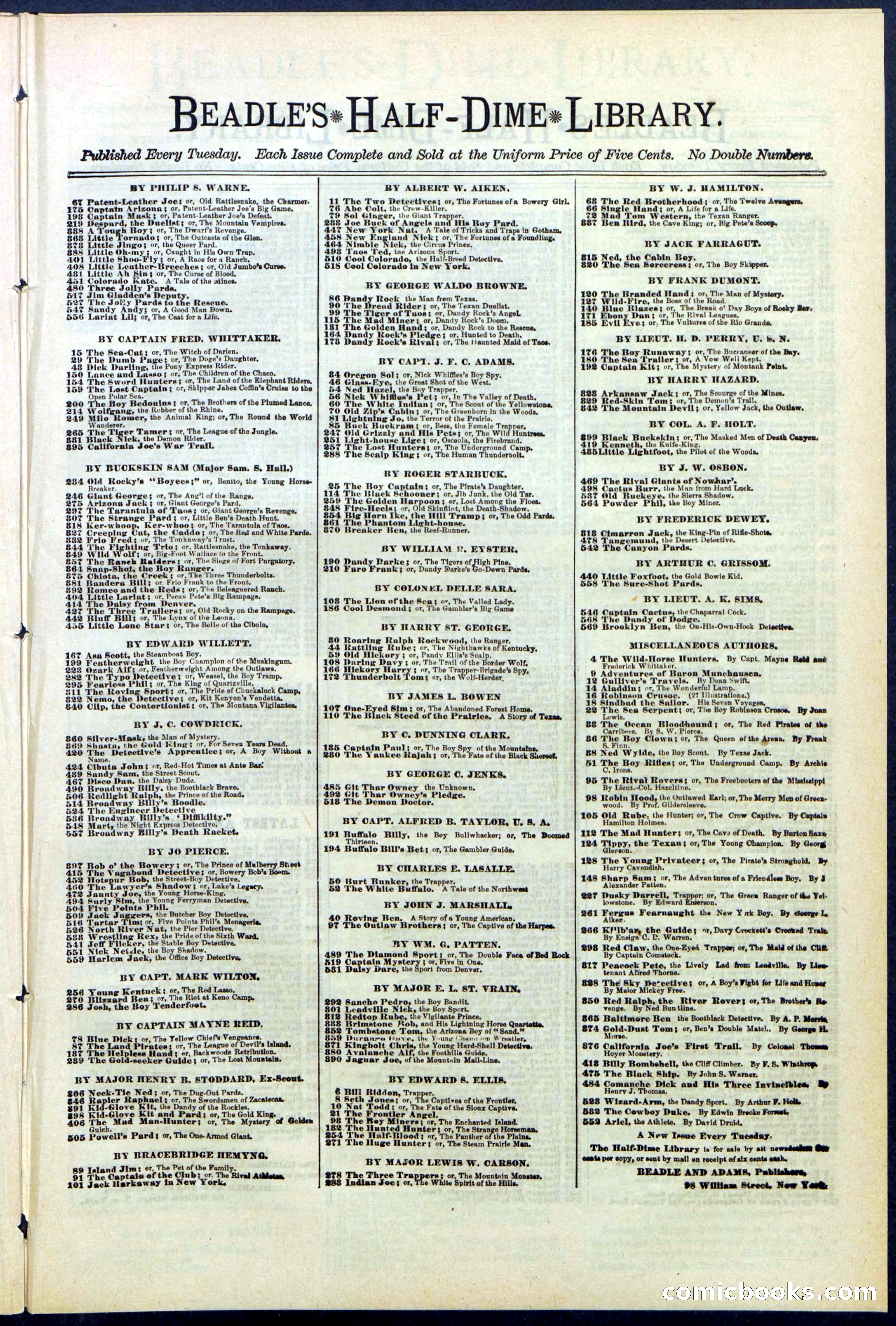 Beadle's New York Dime Library, No. 529 — page 29 of 32