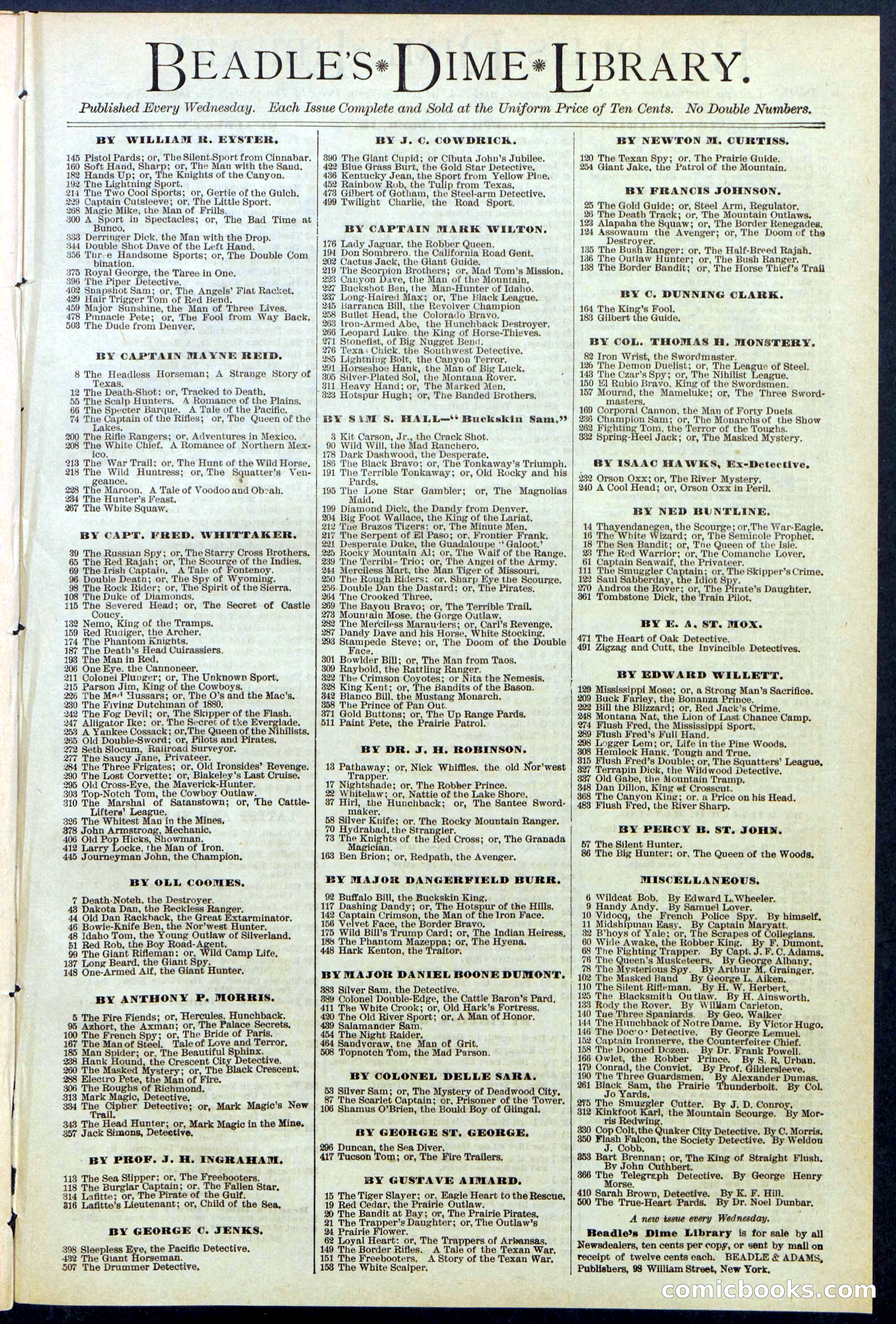 Beadle's New York Dime Library, No. 529 — page 31 of 32