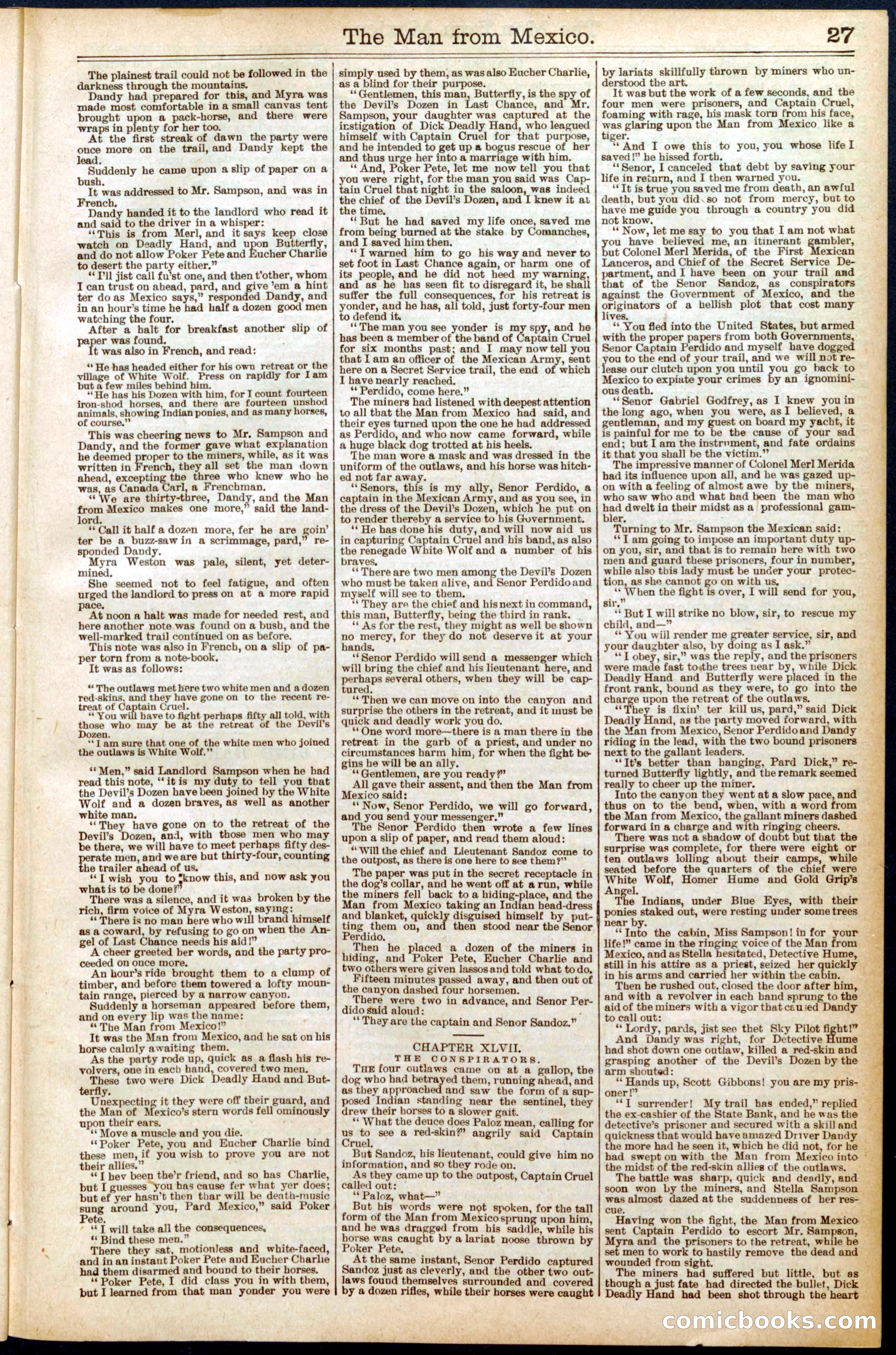Beadle's New York Dime Library No. 560 — page 27 of 32