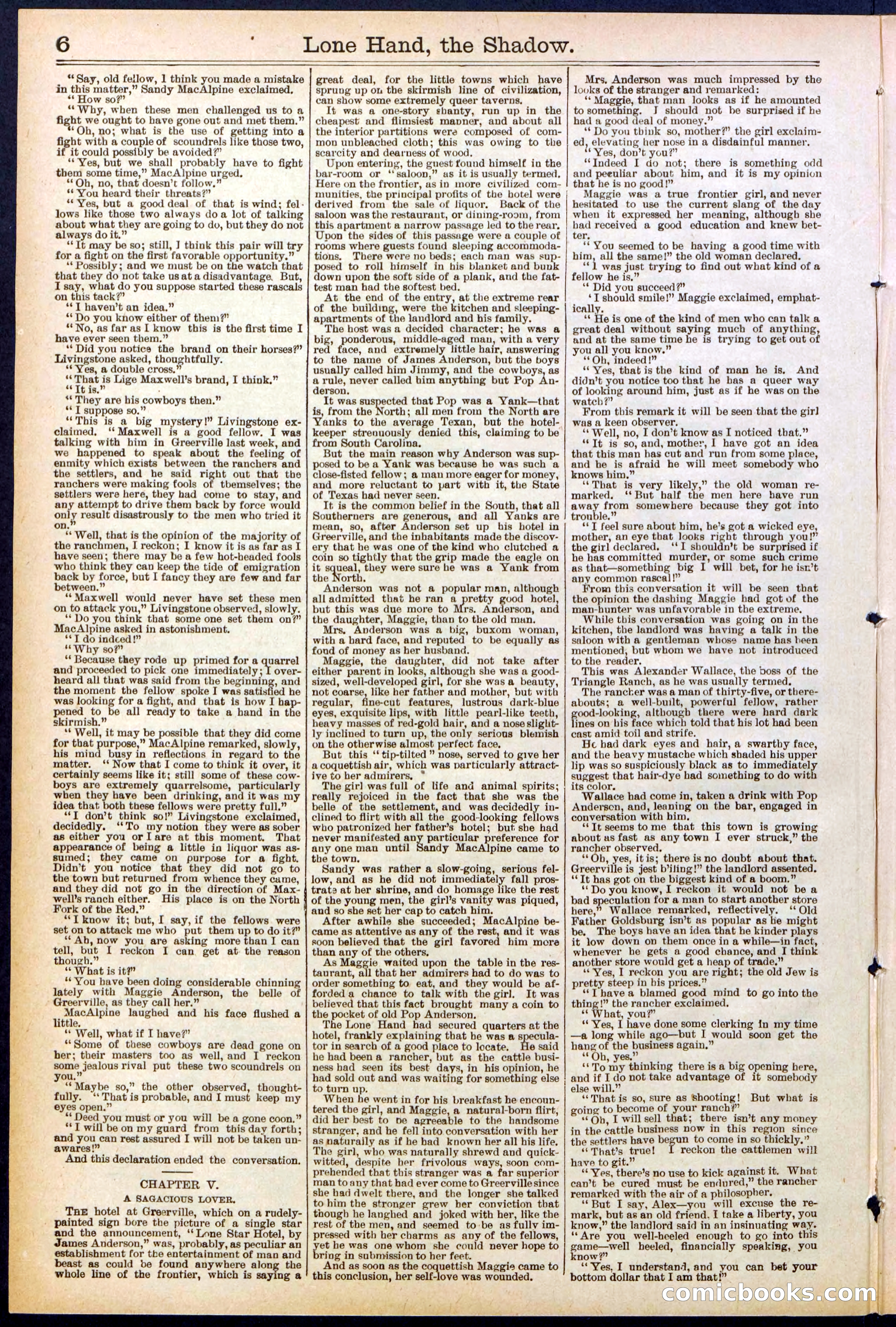 Beadle's Dime Library No. 562 — page 6 of 32
