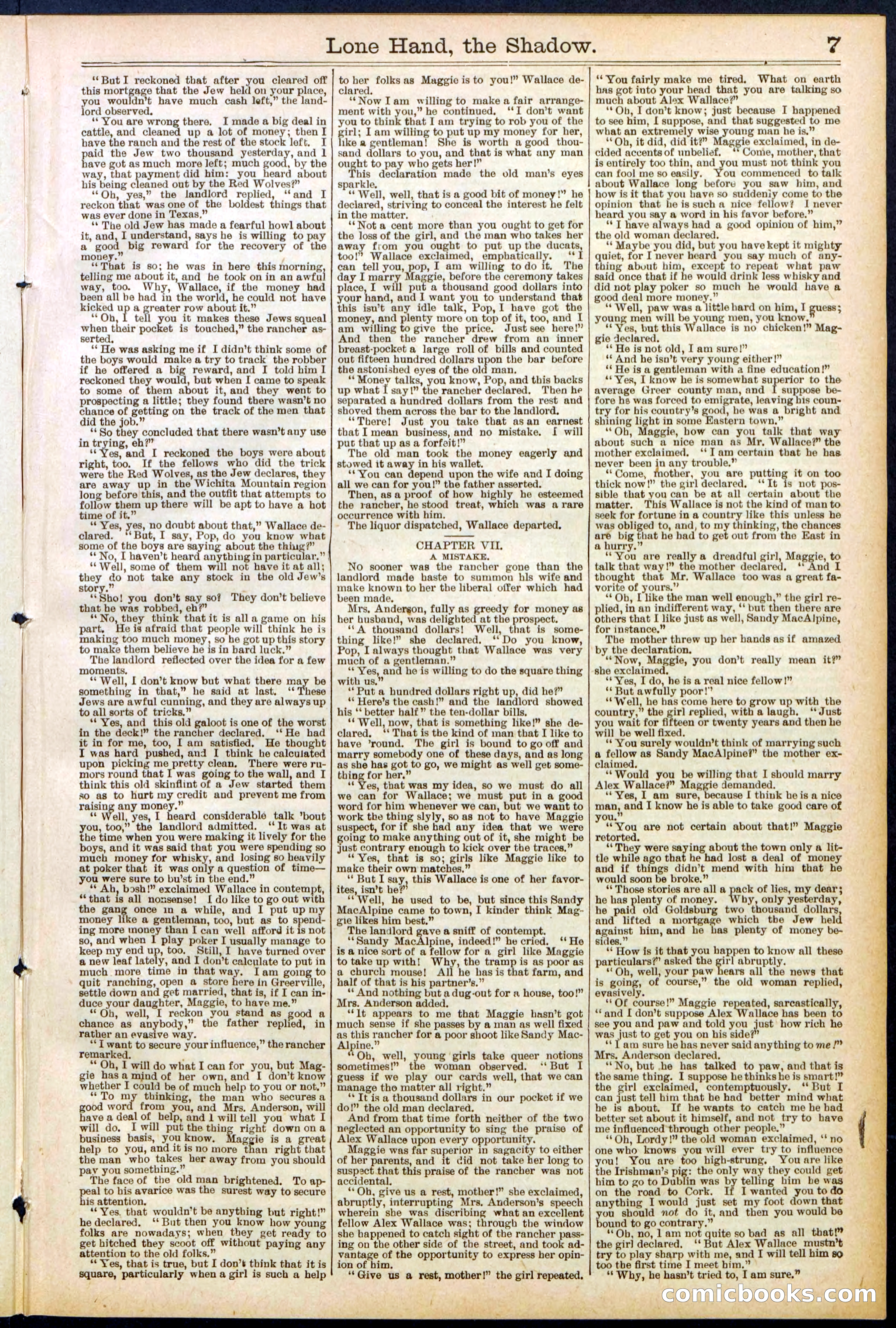 Beadle's Dime Library No. 562 — page 7 of 32