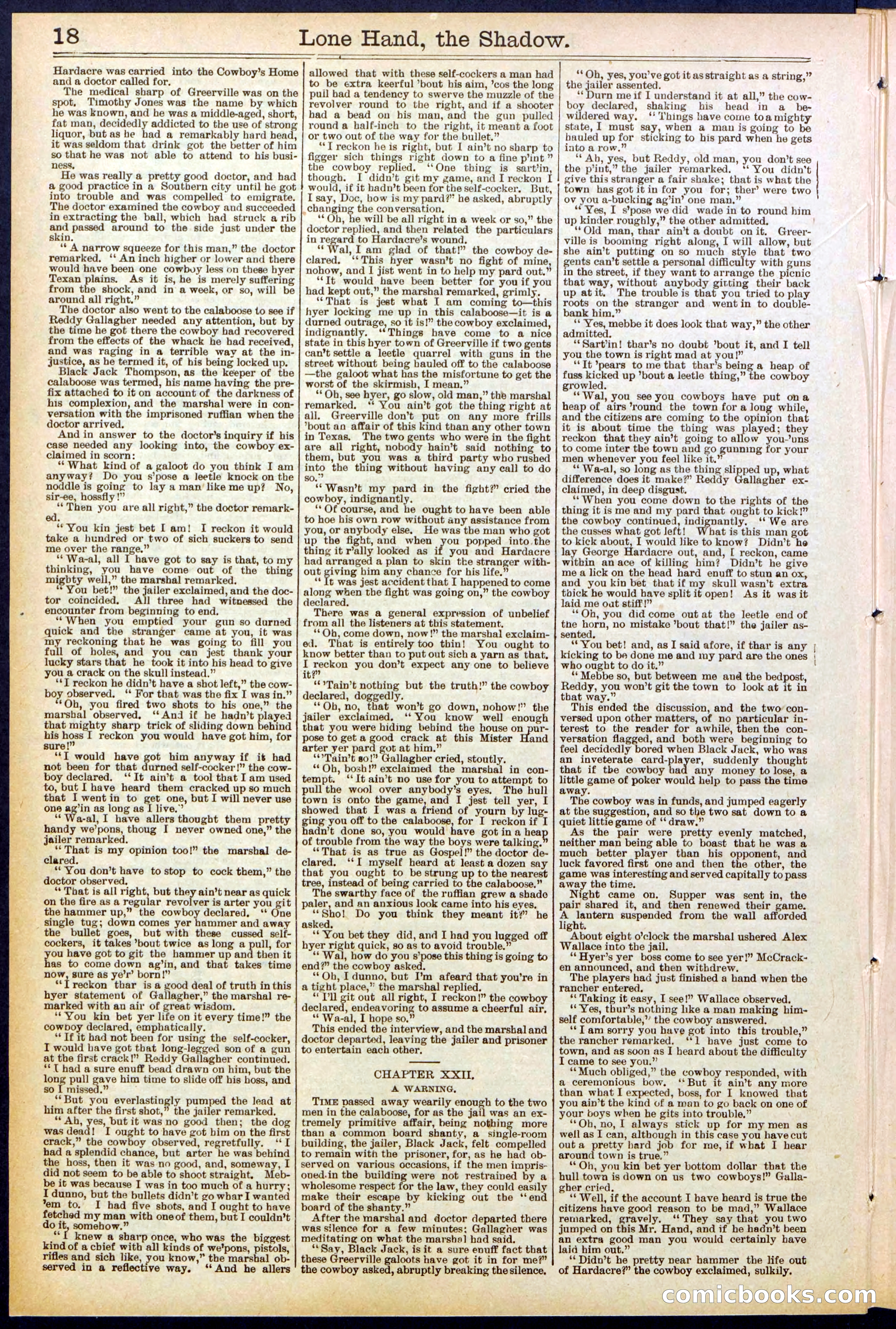 Beadle's Dime Library No. 562 — page 18 of 32