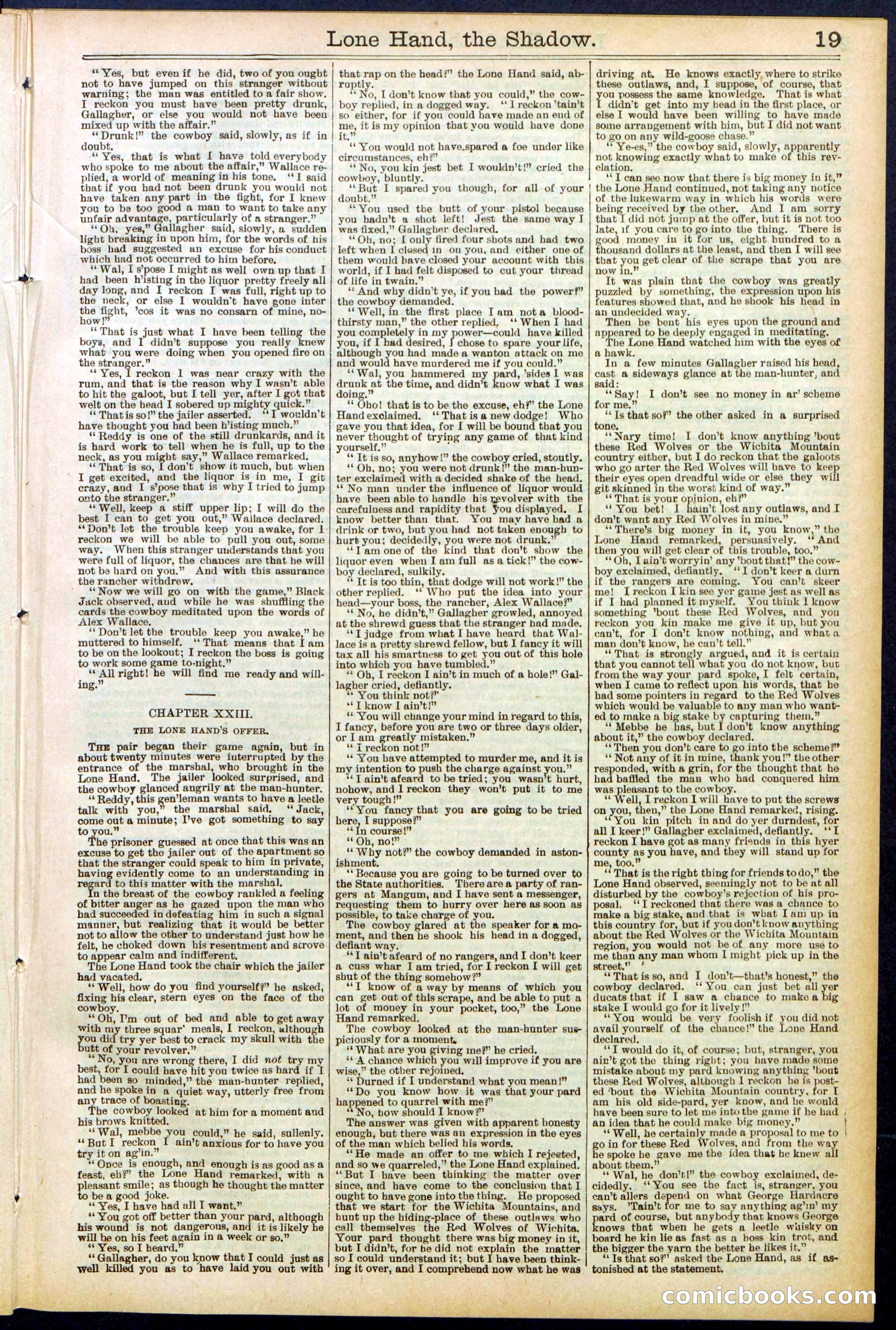 Beadle's Dime Library No. 562 — page 19 of 32