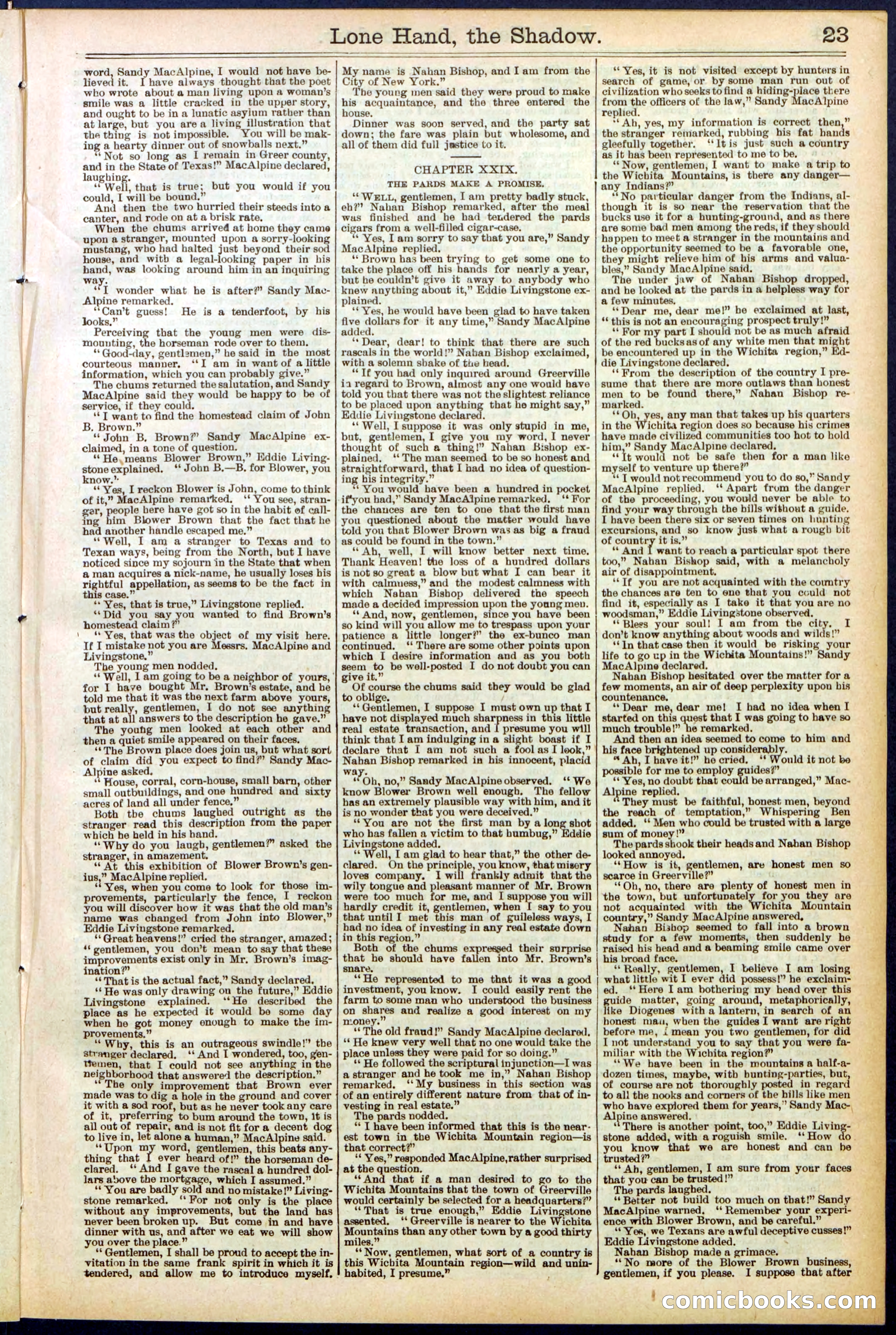 Beadle's Dime Library No. 562 — page 23 of 32